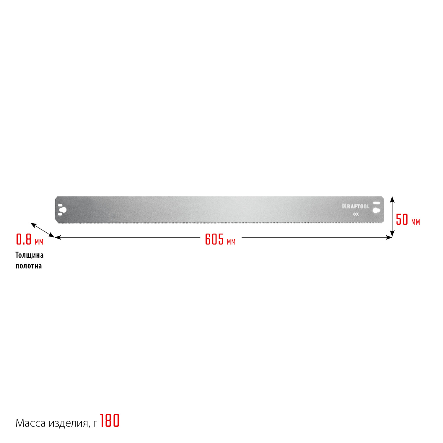 KRAFTOOL Alligator 3D, 600 мм, полотно по металлу для прецизионного стусла (15451-600-1) — фото 7