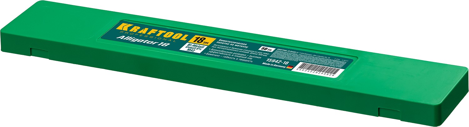 KRAFTOOL Alligator-18, 18 TPI, 300 мм, биметаллическое гибкое полотно по металлу (15942-18) — фото 4