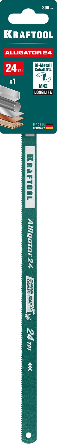 KRAFTOOL Alligator-24, 24 TPI, 300 мм, биметаллическое гибкое полотно по металлу (15942-24-1) — фото 4