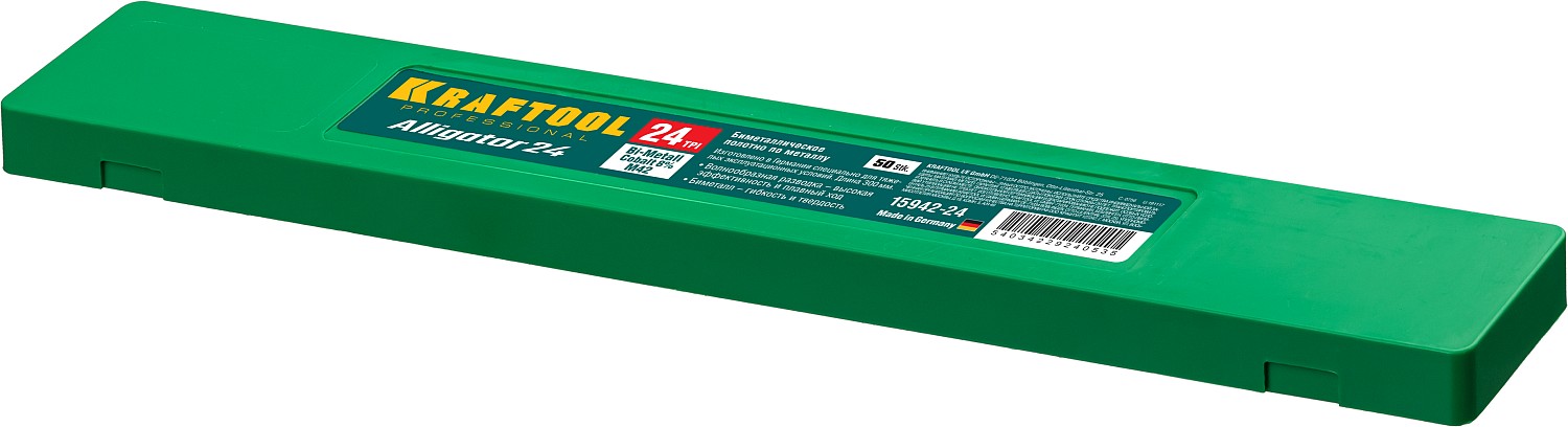 KRAFTOOL Alligator-24, 24 TPI, 300 мм, биметаллическое гибкое полотно по металлу (15942-24) — фото 4