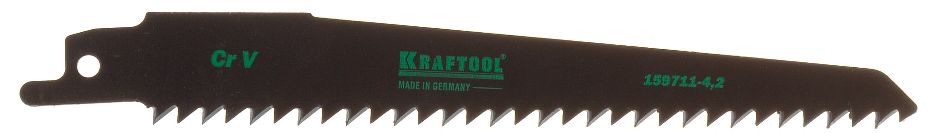 KRAFTOOL S644D, по дереву, шаг 4.2 мм, 130 мм, полотно для сабельной пилы (159711-4,2)