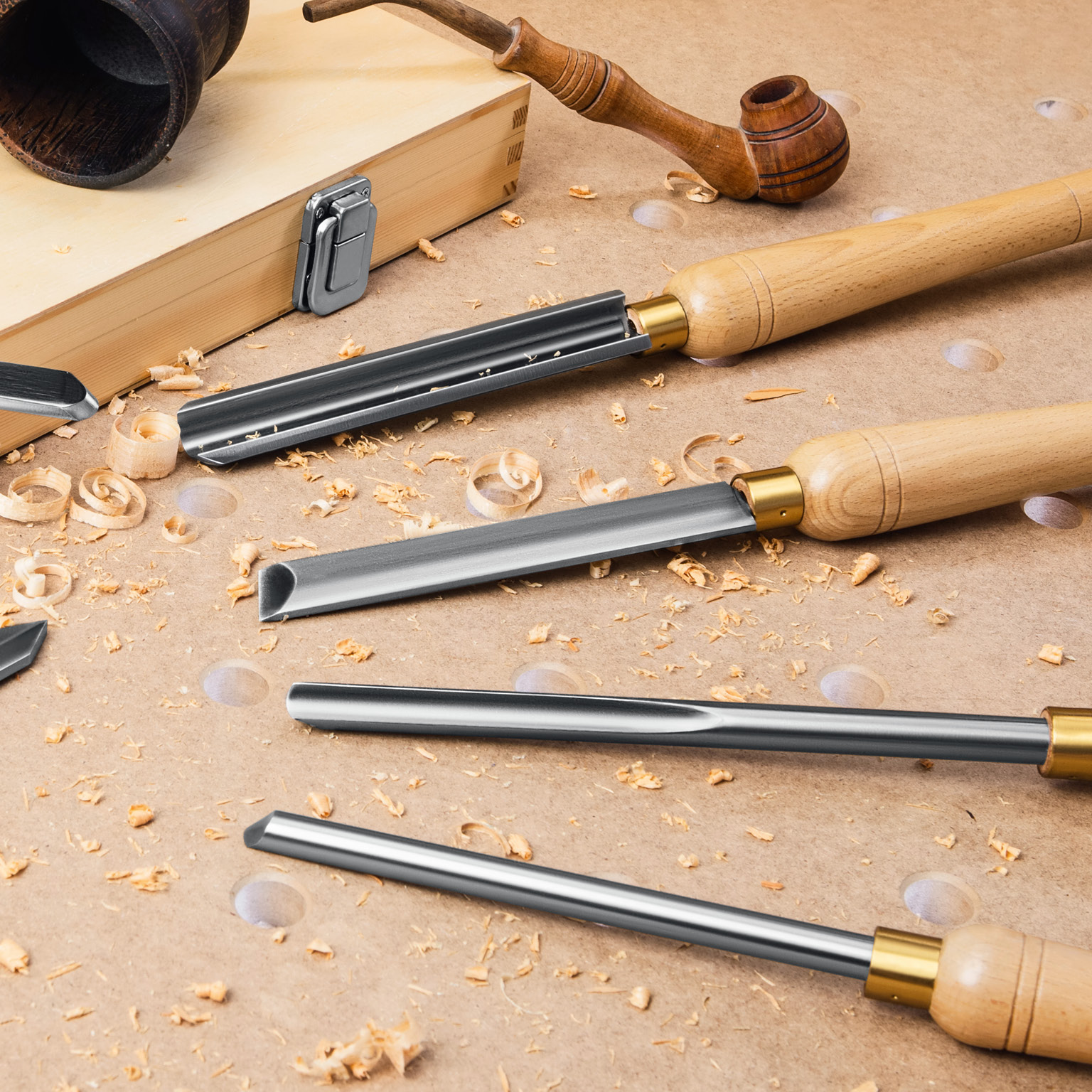 KRAFTOOL Grand-6 6 предм., набор токарных резцов по дереву (18368) — фото 6