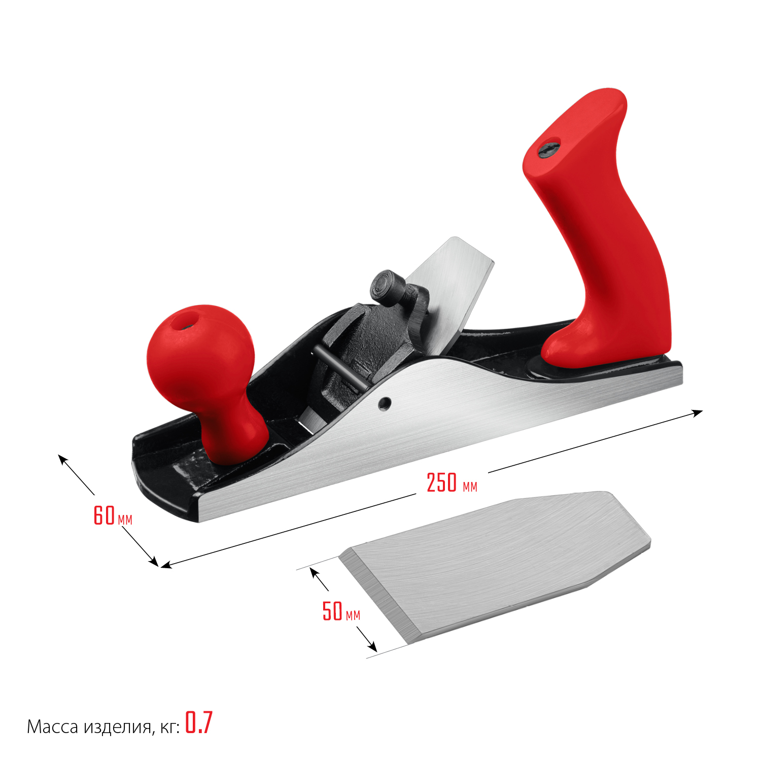 ЗУБР М250, 250 х 60 мм, металлический рубанок (18503-25) — фото 7
