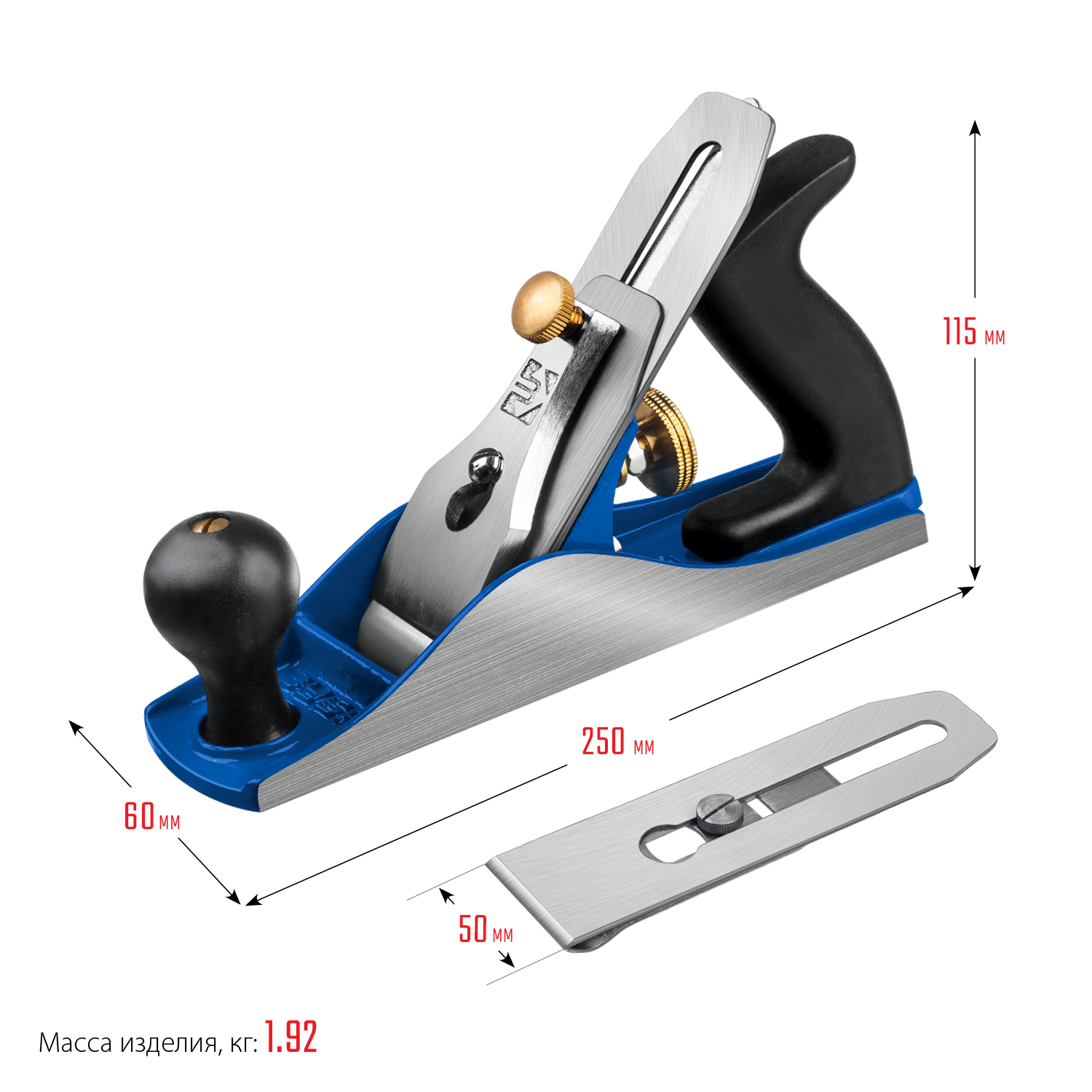 ЗУБР 250 х 60 мм, №4, двойной металлический рубанок, Профессионал (18505-25) — фото 9