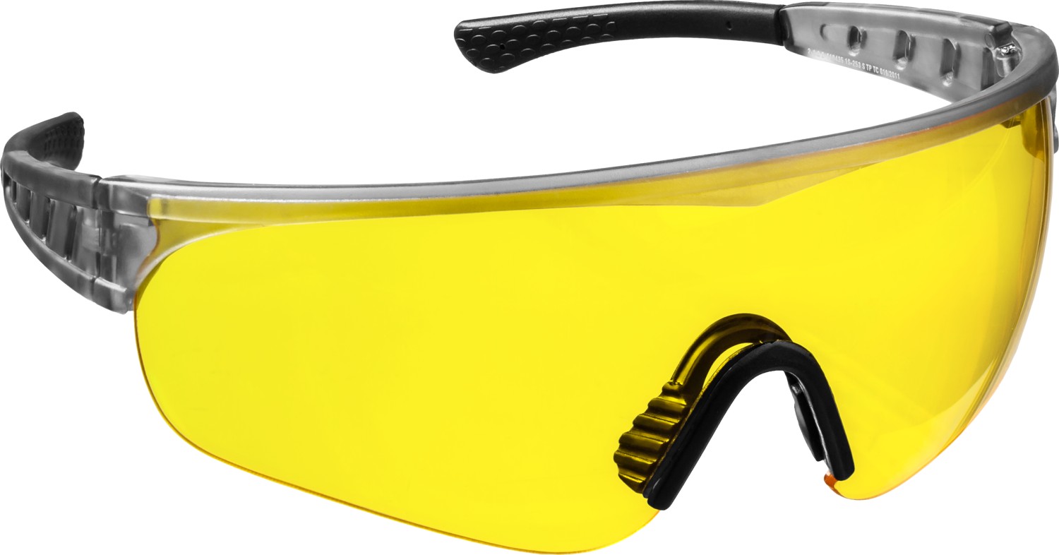 STAYER HERCULES жёлтые защитные очки, открытые, оптический класс 1, Professional (2-110435)