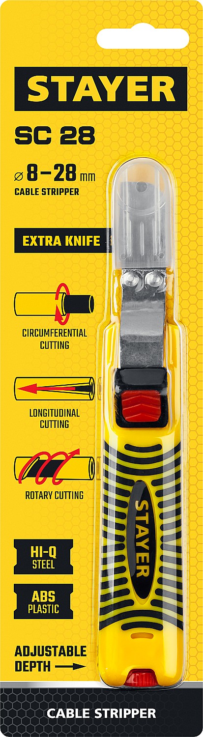 STAYER SC-28, 8 -2 8 мм, стриппер для снятия изоляции кабелей (2-45303) — фото 2