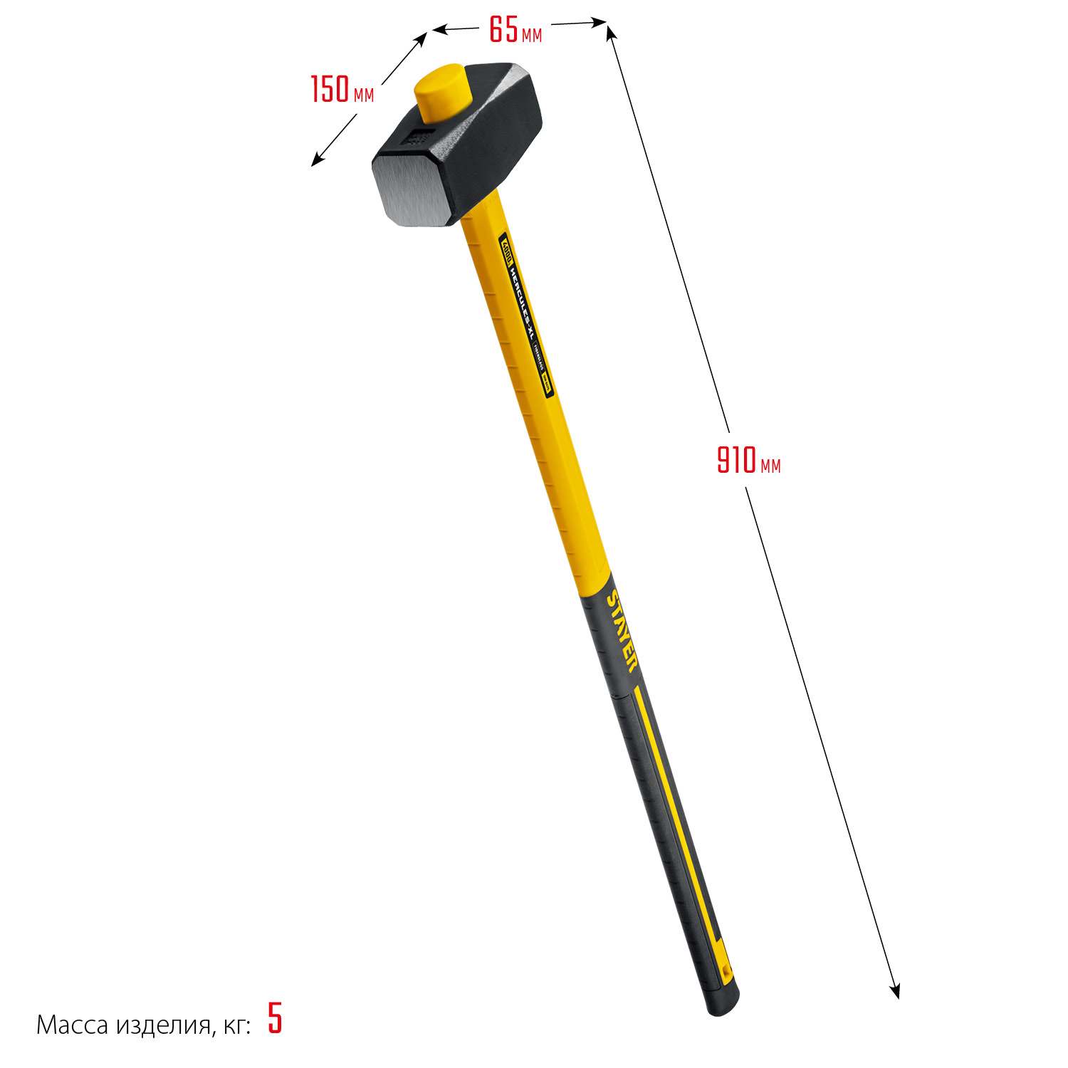STAYER Hercules, 4 кг, кувалда с удлинённой рукояткой, Professional (20110-4) — фото 6
