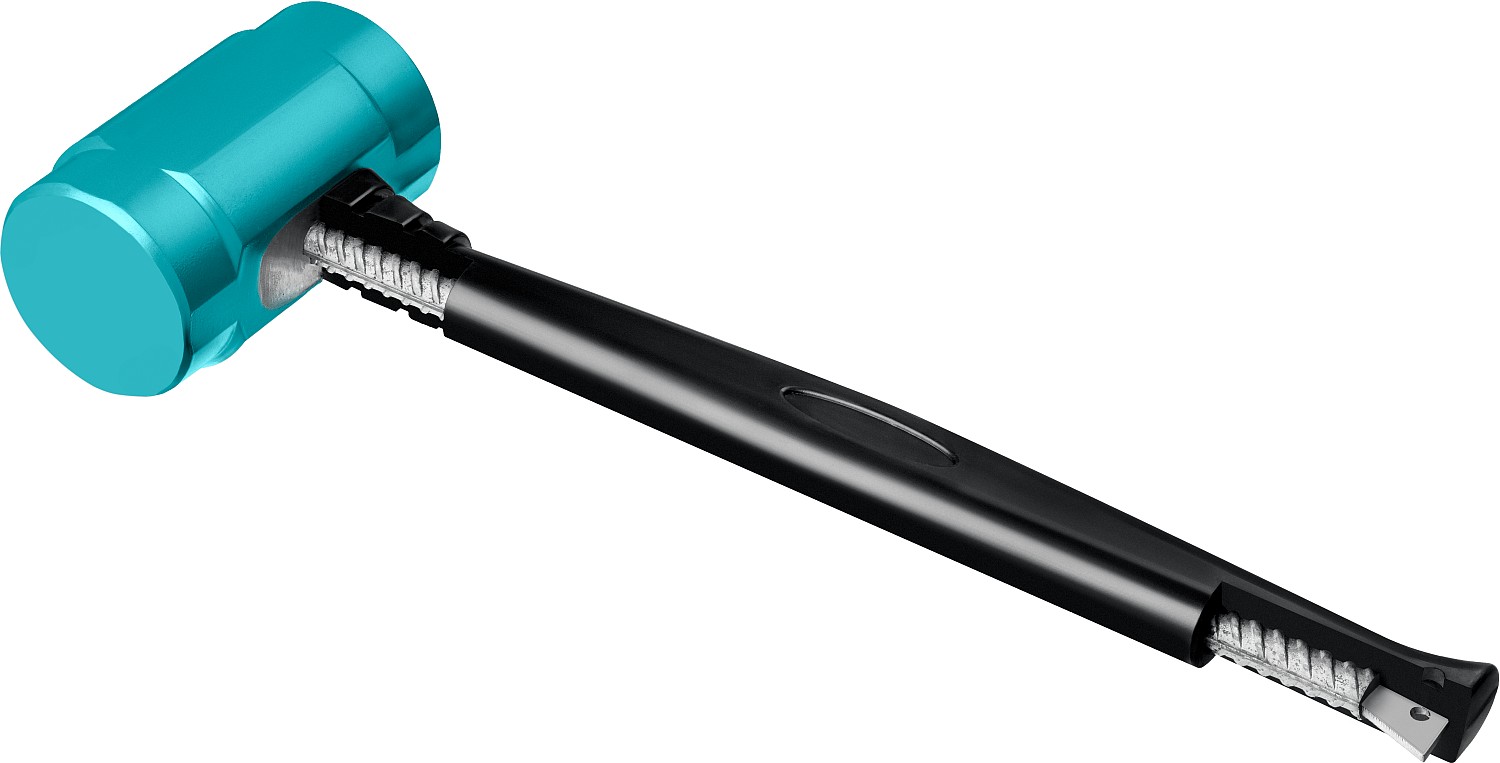 СИБИН 5 кг, 600 мм, цельностальная кувалда с удлинённой обрезиненной рукояткой (20132-5) — фото 2