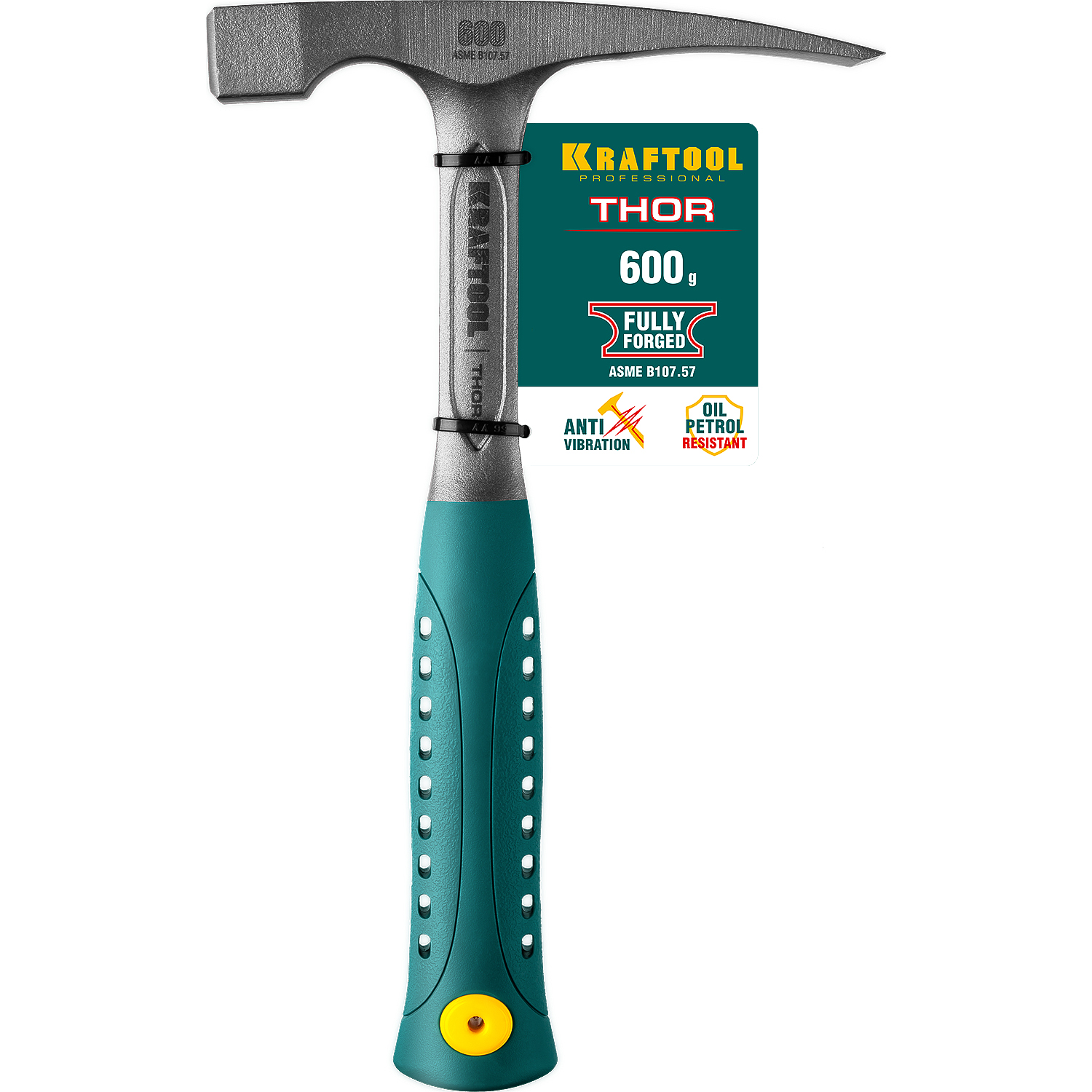 KRAFTOOL Thor, 600 г, цельнокованый молоток каменщика (20191) — фото 5