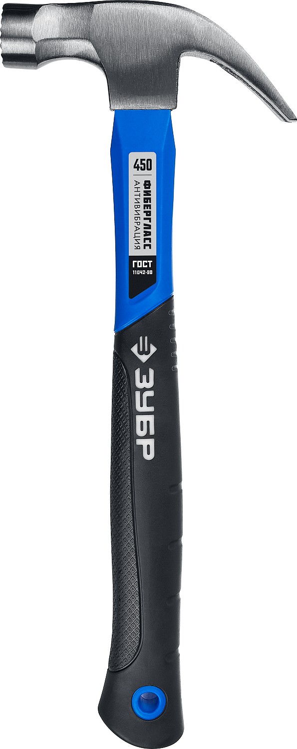 ЗУБР 450 г, столярный молоток-гвоздодёр, Профессионал (20356-450) — фото 7