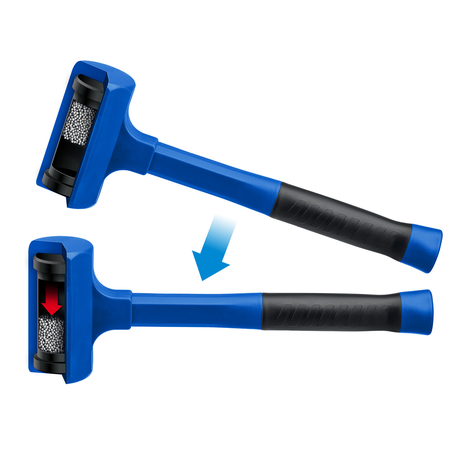 ЗУБР БМО, 57 мм, 1350 г, безынерционный молоток, Профессионал (2049-1350) — фото 6