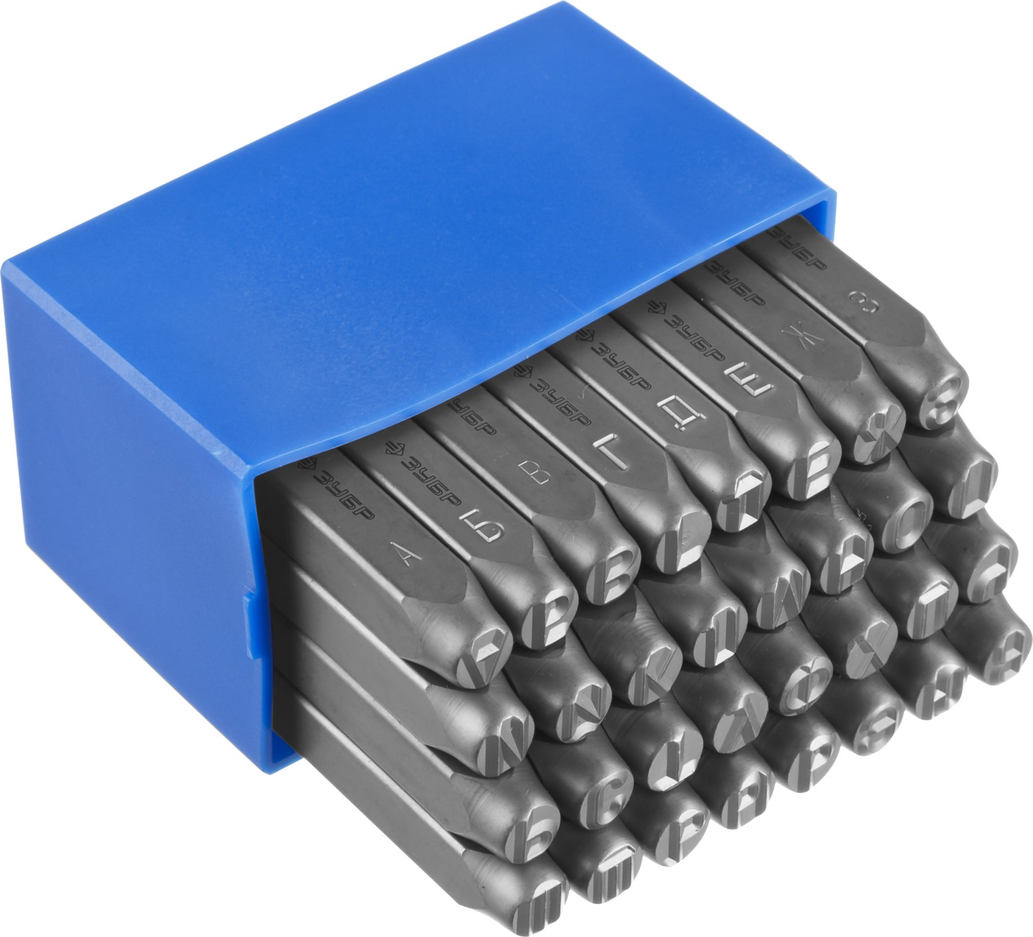 ЗУБР 8 мм, кириллица, штамповочные буквенные клейма, Профессионал (21503-08) — фото 3