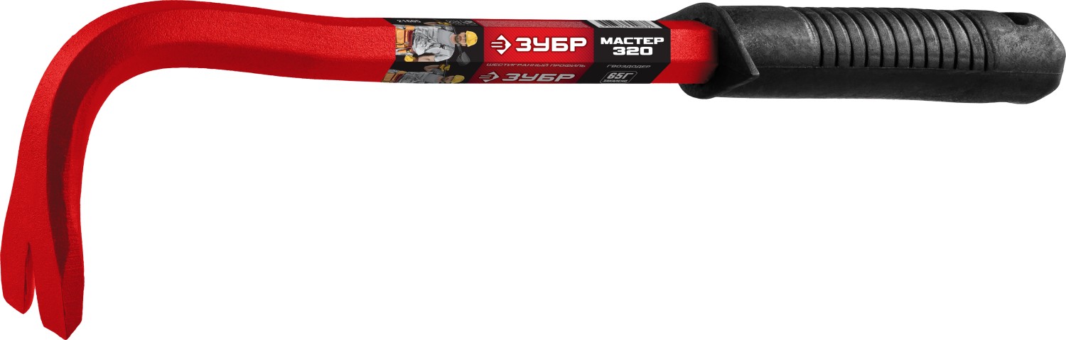 ЗУБР 320 мм, шестигранный, гвоздодер с рукояткой (21605) — фото 4