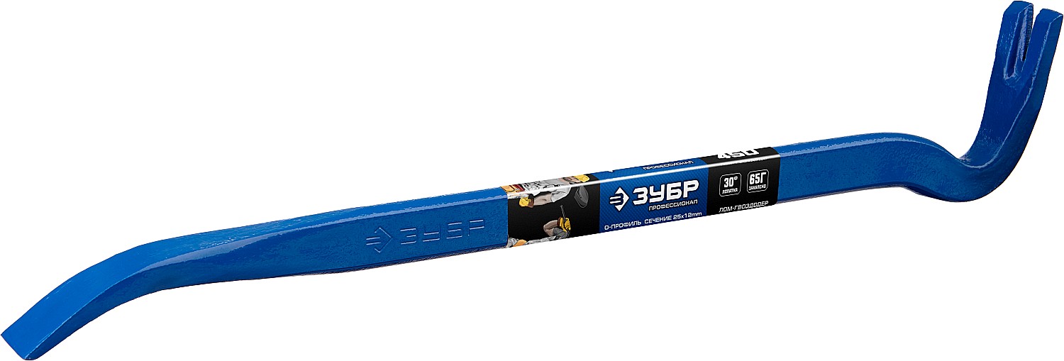 ЗУБР Титан, 450 мм, 25 х 12 мм, лом-гвоздодер, Профессионал (2165-45) — фото 3