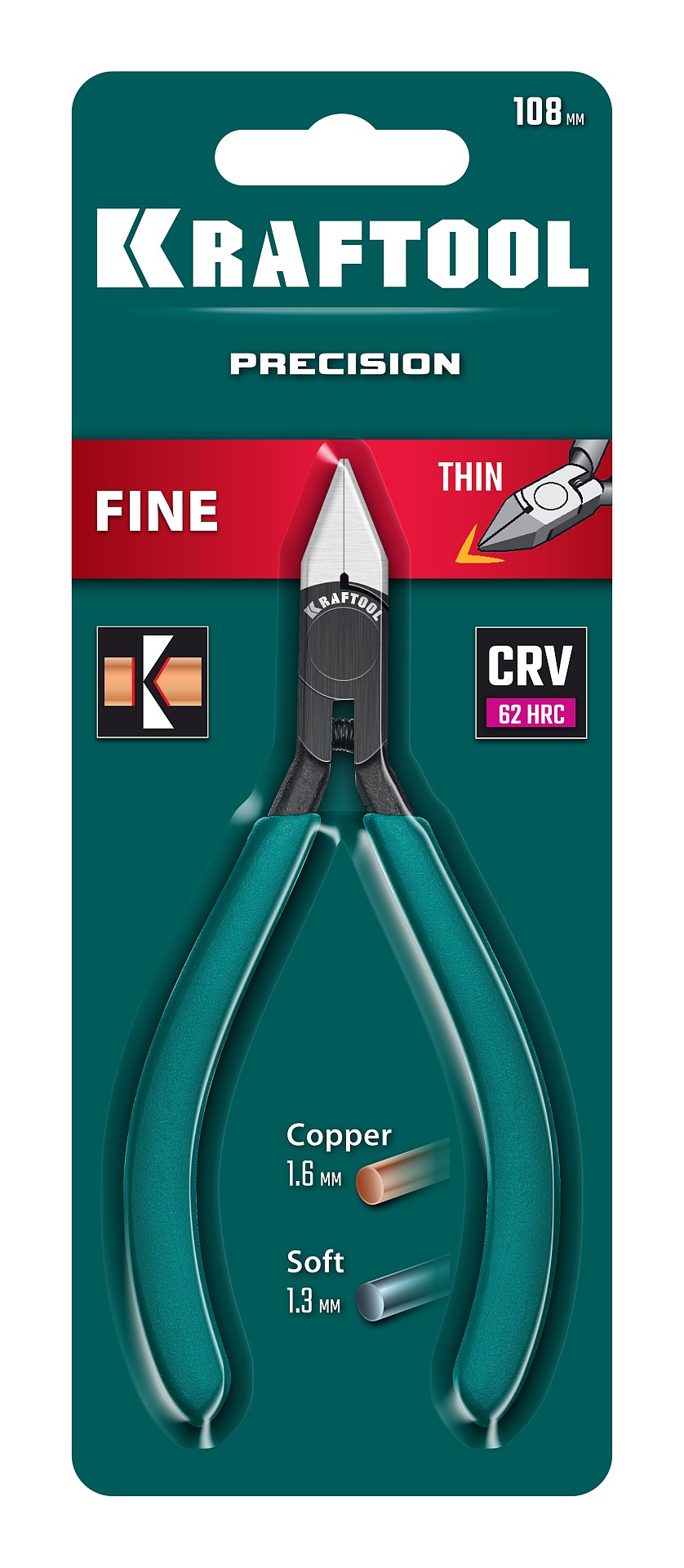 KRAFTOOL Precision, чистый рез 108 мм, прецизионные бокорезы (220017-6-10) — фото 10