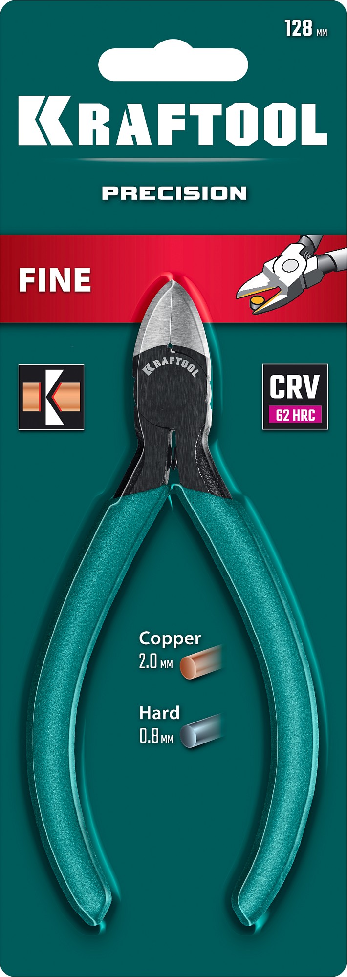 KRAFTOOL PRECISION чистый рез 128 мм, Прецизионные бокорезы (220017-6-12) — фото 9
