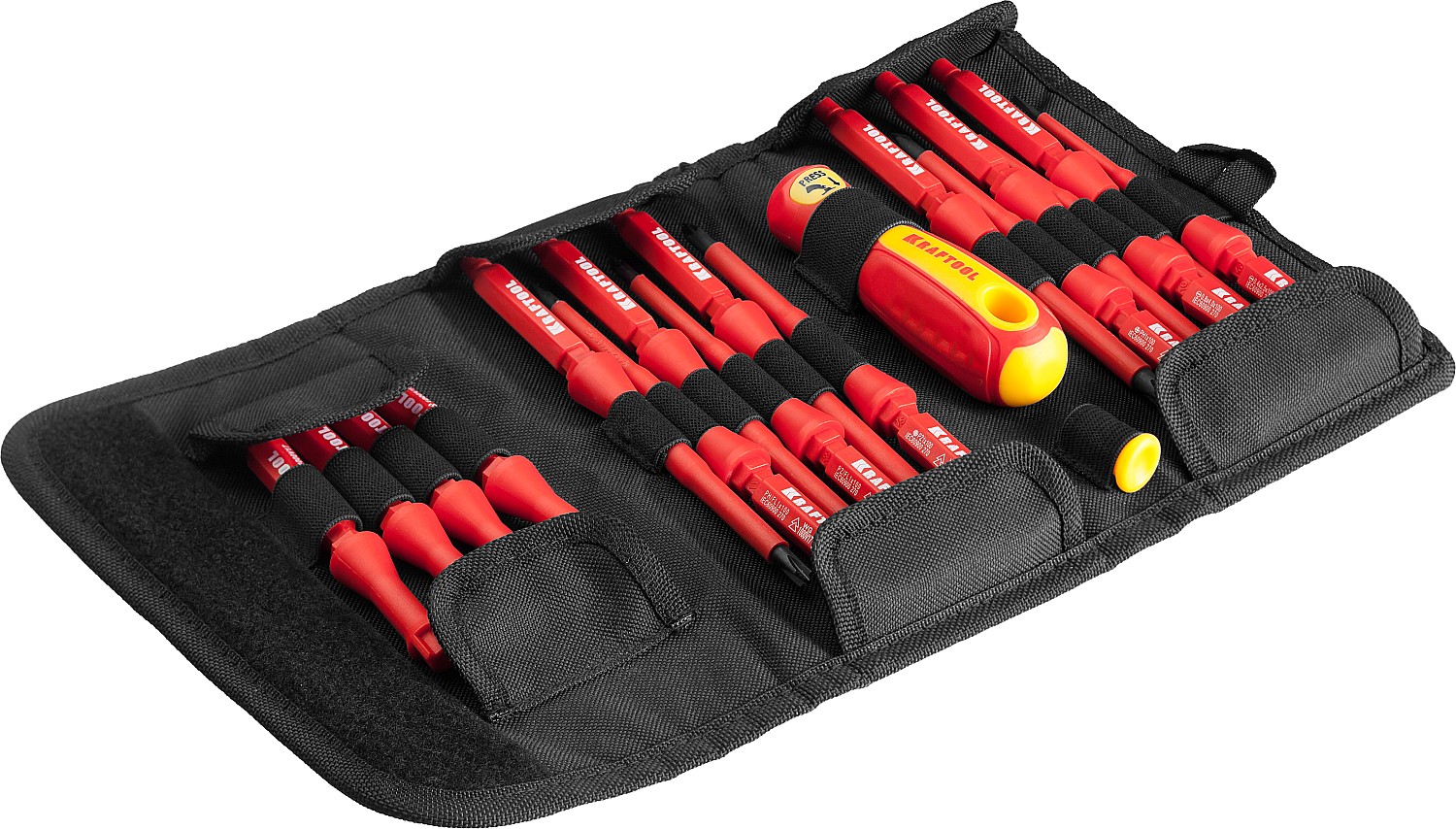 KRAFTOOL Х-Drive Electro, 18 предм, набор высоковольтных отверток (220092-H18) — фото 3