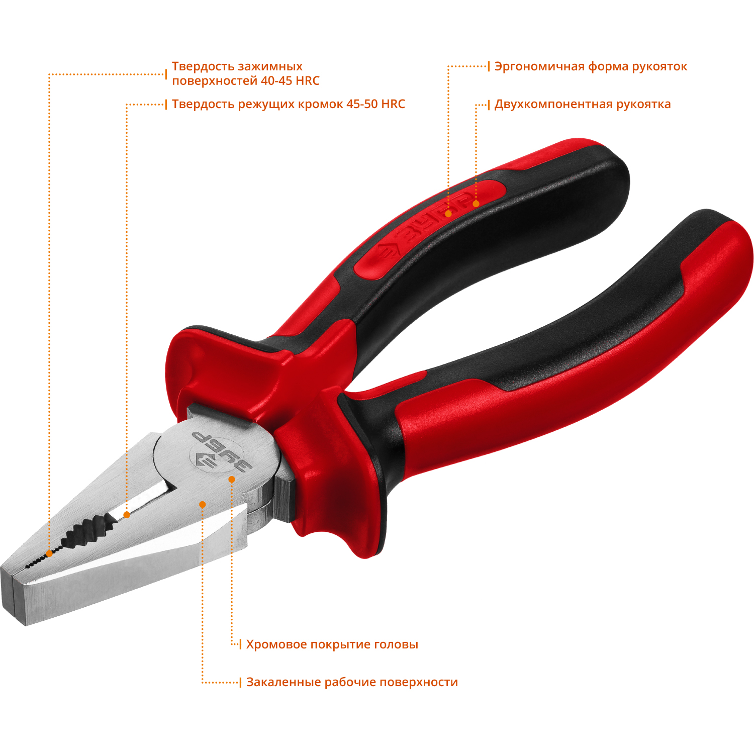 ЗУБР 160 мм, комбинированные плоскогубцы (22024-1-16) — фото 3