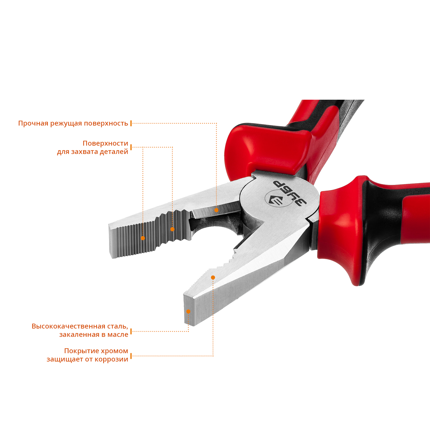 ЗУБР 200 мм, комбинированные плоскогубцы (22024-1-20) — фото 3
