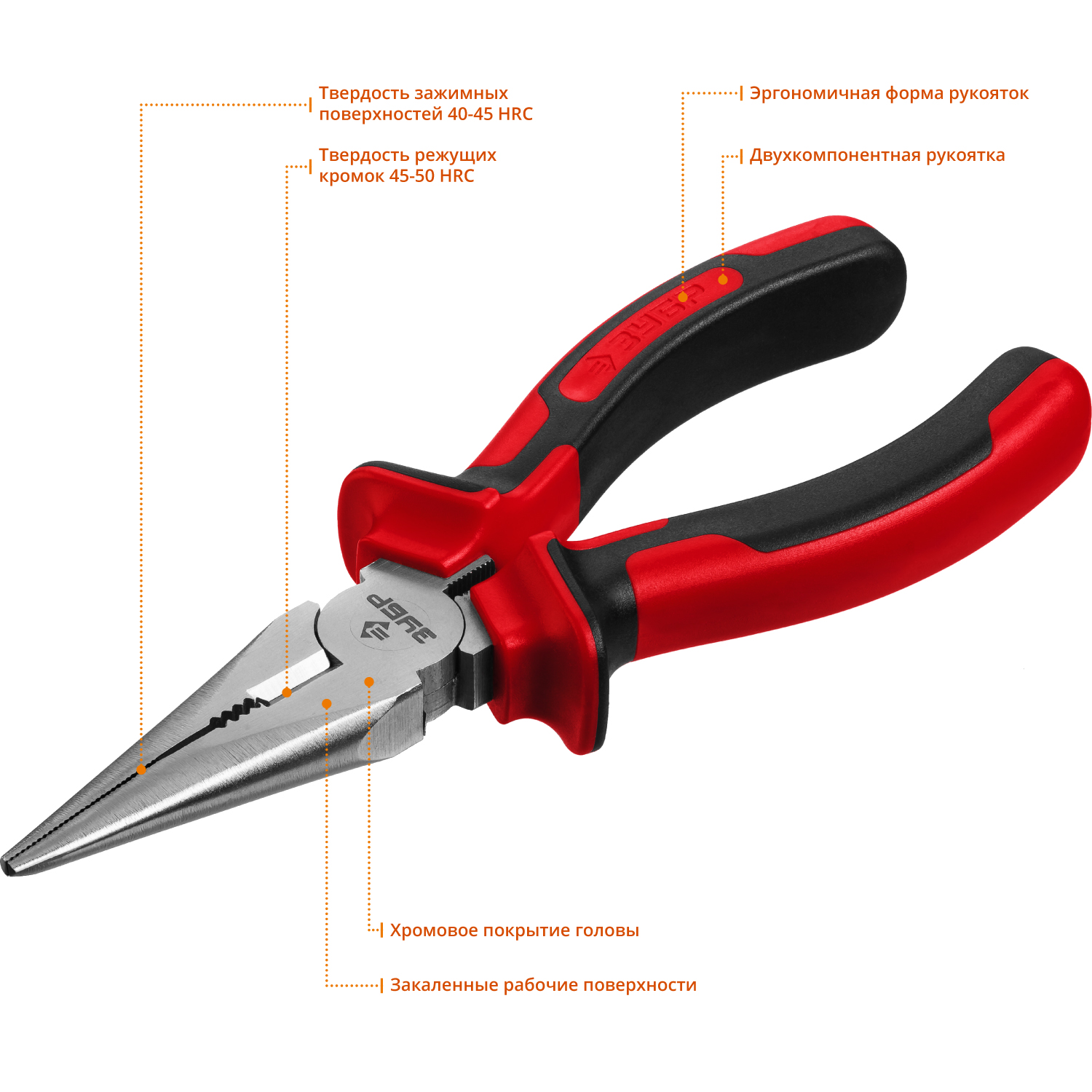 ЗУБР 160 мм, тонкогубцы (22024-3-16) — фото 3