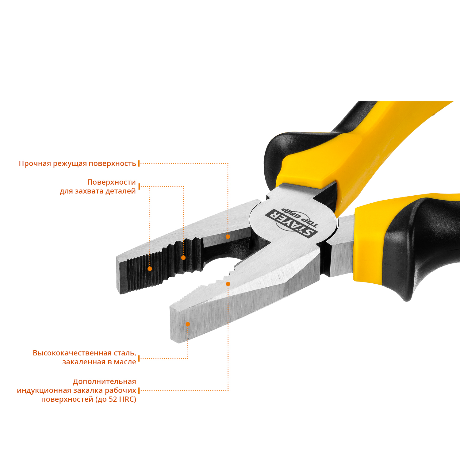 STAYER TOPGrip, 180 мм, комбинированные плоскогубцы (2205-1-18) — фото 2