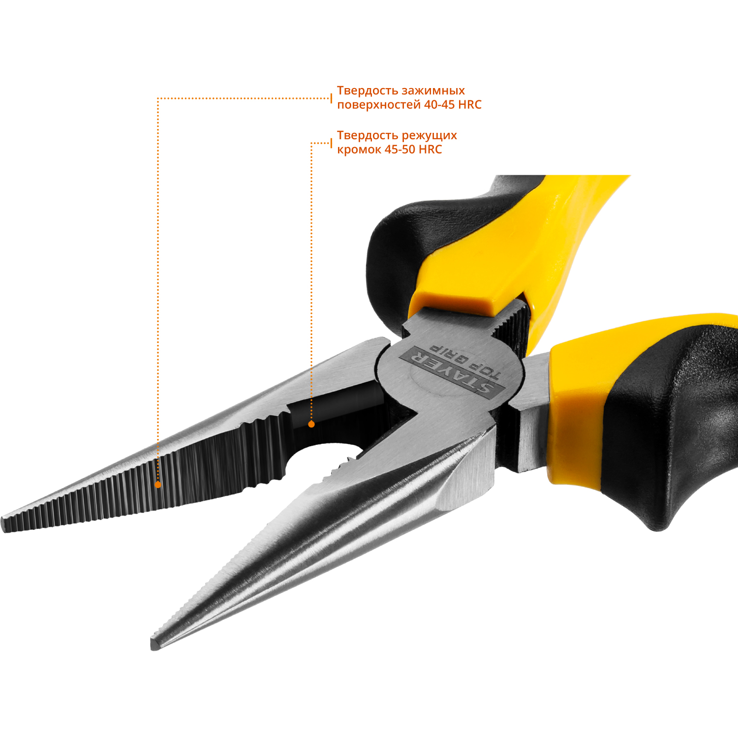 STAYER TOPGrip, 160 мм, тонкогубцы (2205-3-16) — фото 3