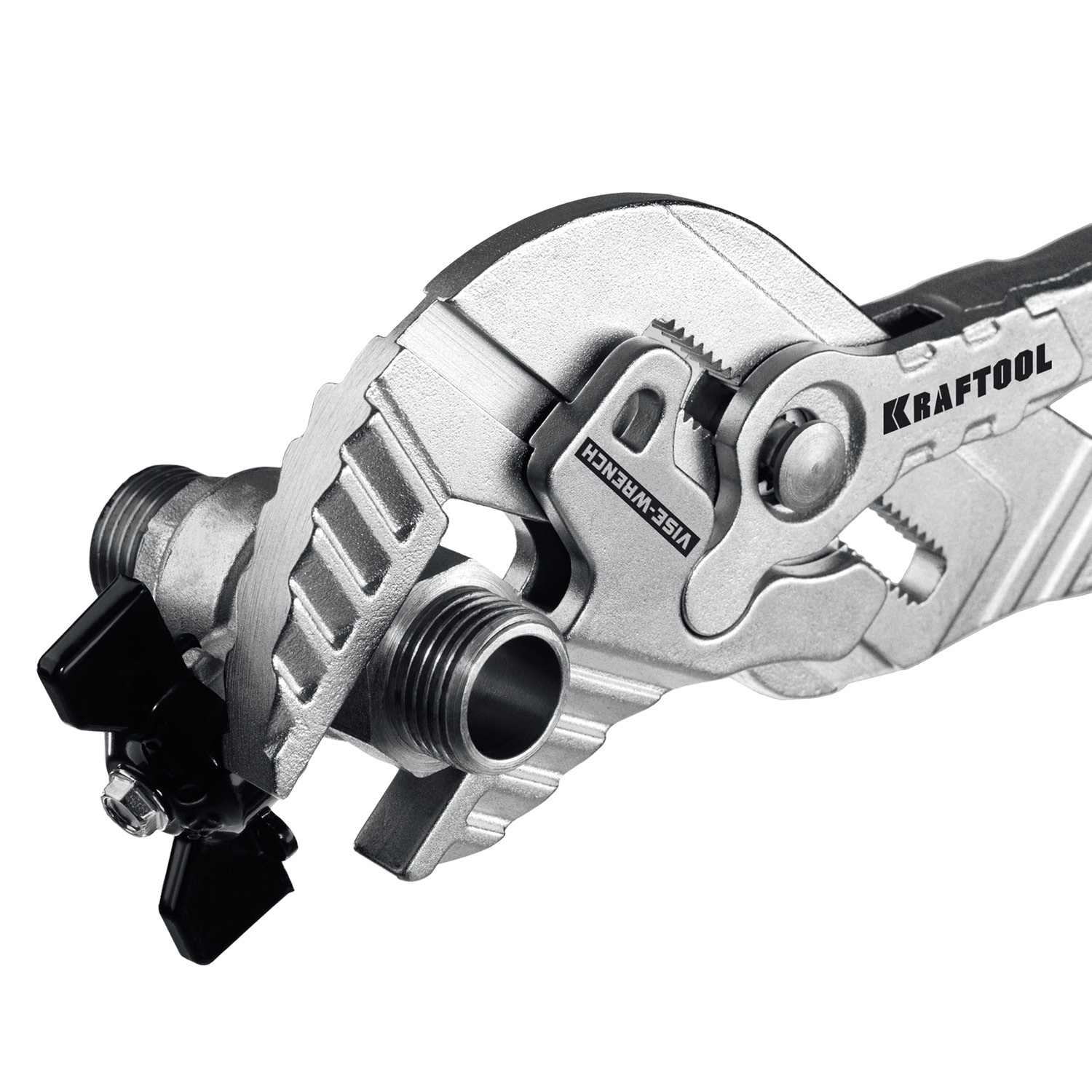 KRAFTOOL Vise-Wrench, 300 мм, клещи переставные-гаечный ключ (22068) — фото 9