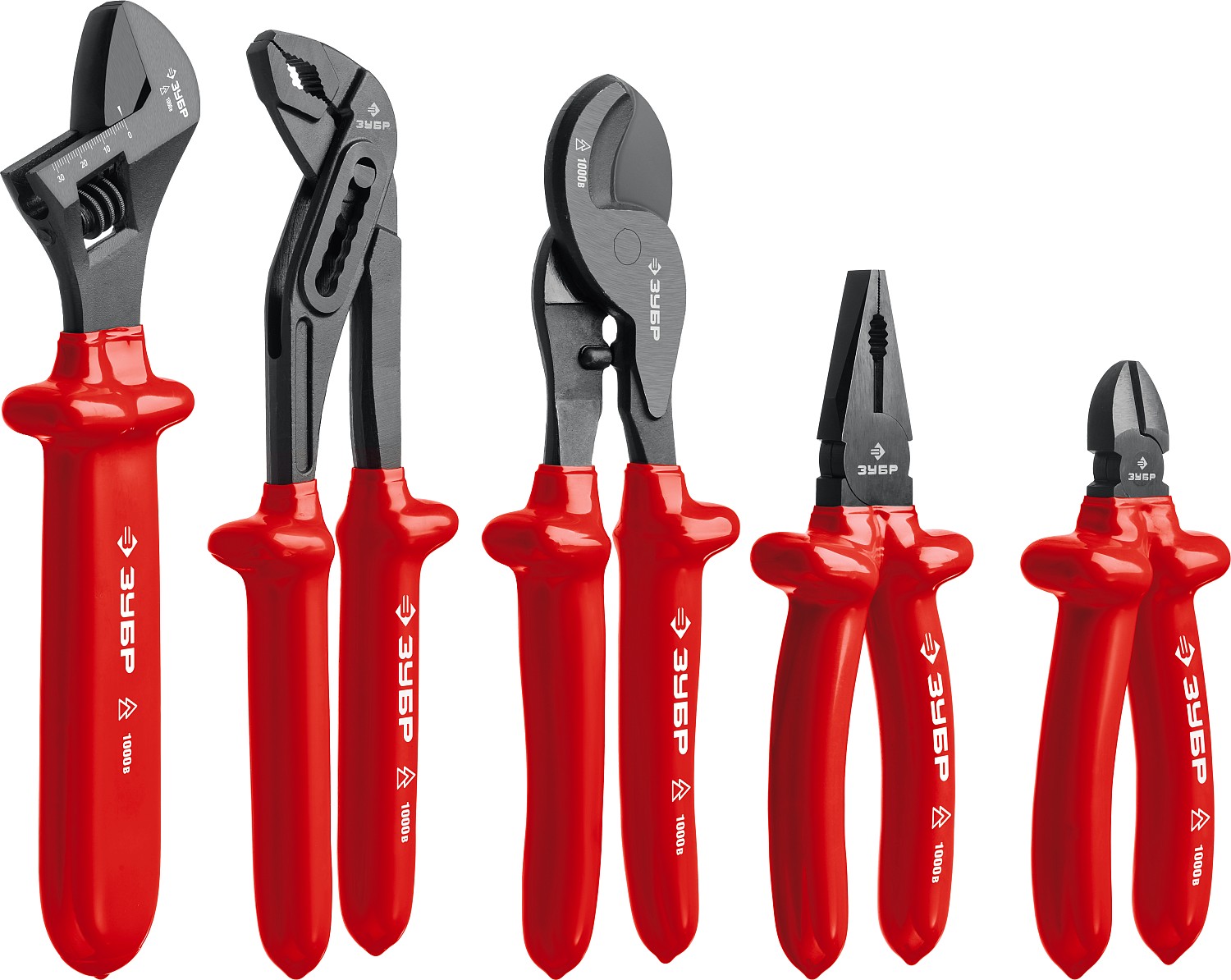 ЗУБР 12 предм., набор диэлектрического губцевого инструмента, Профессионал (2214-H12) — фото 4