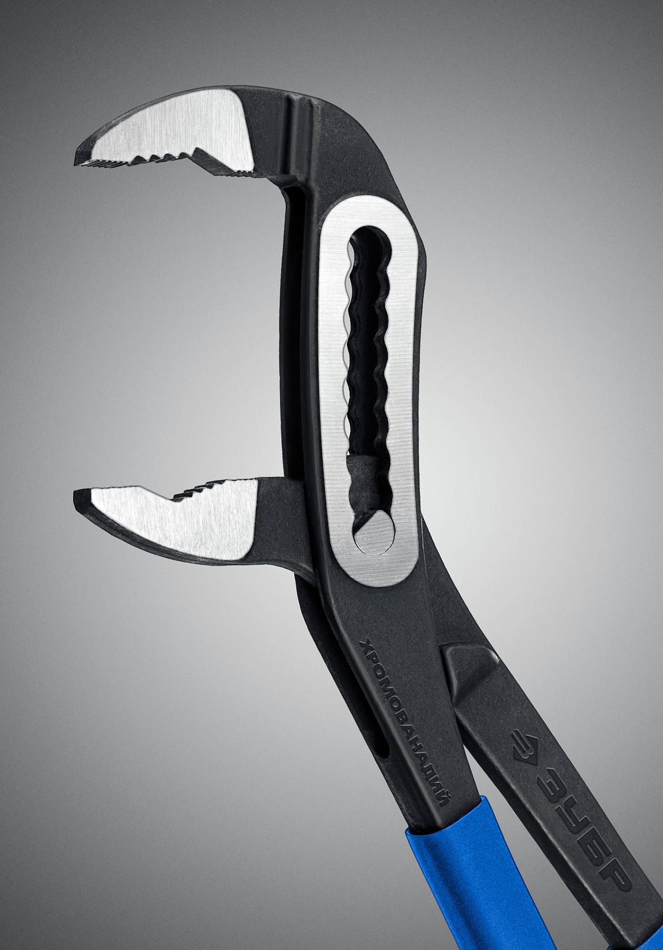 ЗУБР Профи 250 мм, захват 60 мм, CrV, переставные клещи с широким зевом (2244-25) — фото 3