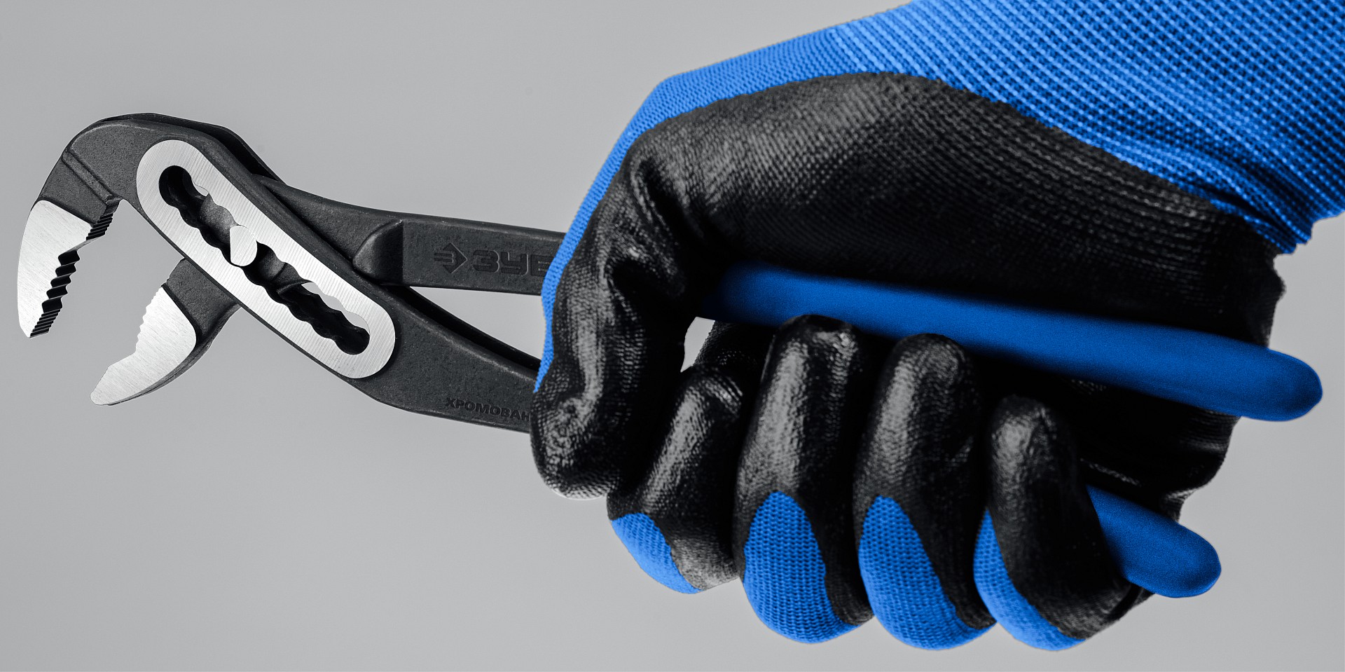 ЗУБР Профи 250 мм, захват 60 мм, CrV, переставные клещи с широким зевом (2244-25) — фото 4