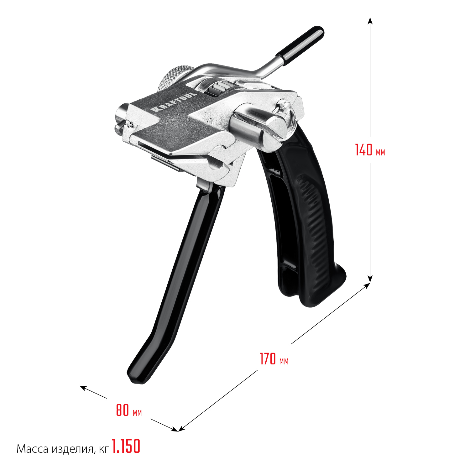KRAFTOOL Transformer BT-20, инструмент для натяжения стальной монтажной ленты (22620) — фото 13