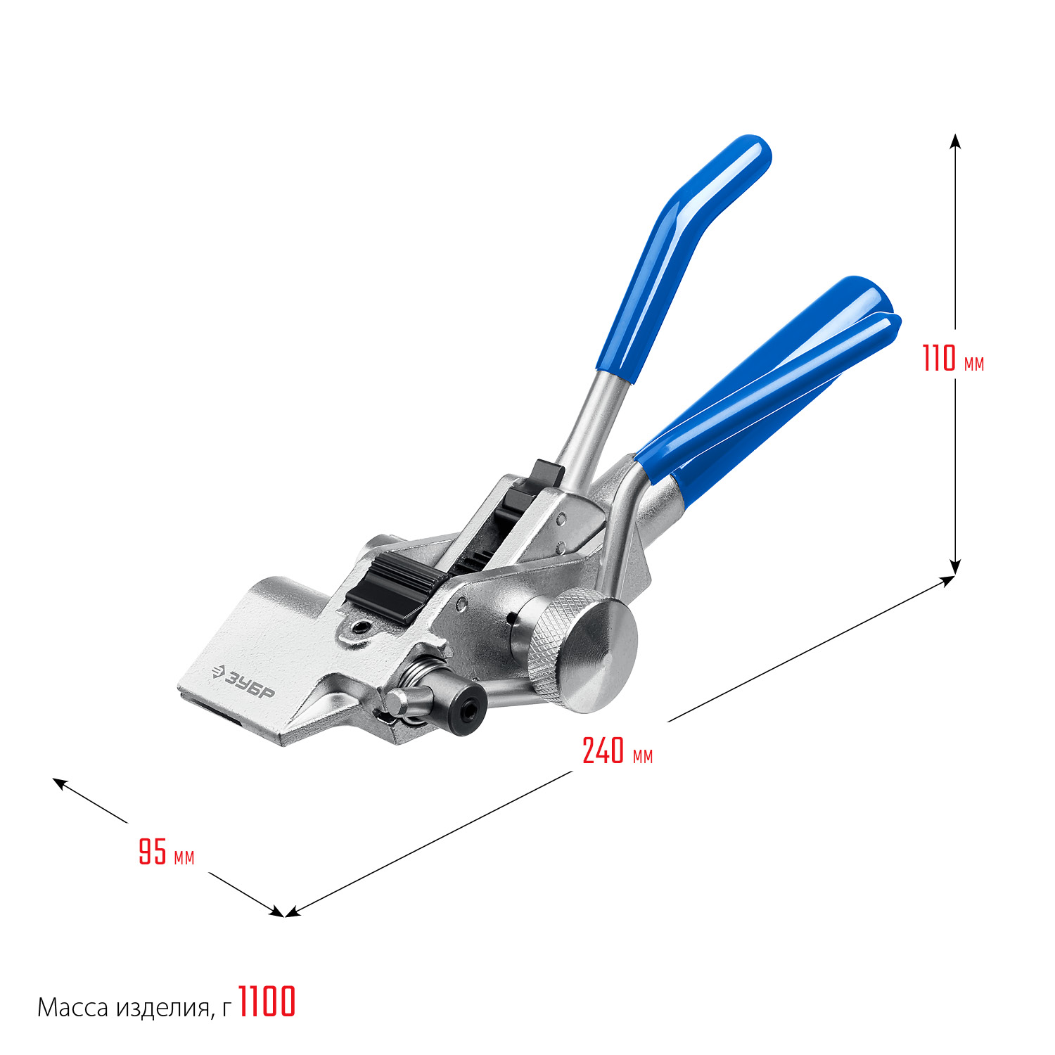ЗУБР ИНХ-20, инструмент для натяжения стальной монтажной ленты, Профессионал (22624) — фото 11
