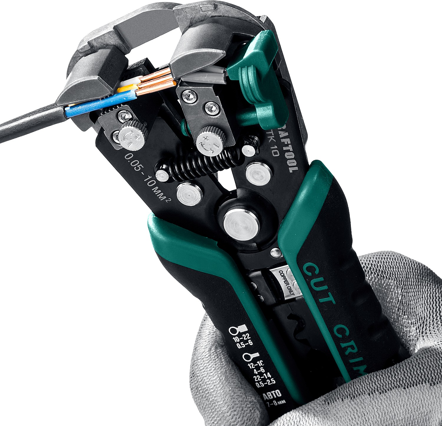 KRAFTOOL TK-10, 0.05 - 10 мм2, автоматический стриппер (22639) — фото 7