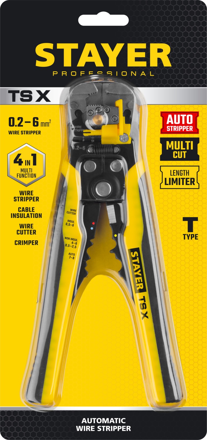 STAYER TS-X, 0.2 - 6 мм2, автоматический многофункциональный стриппер, Professional (22655) — фото 10