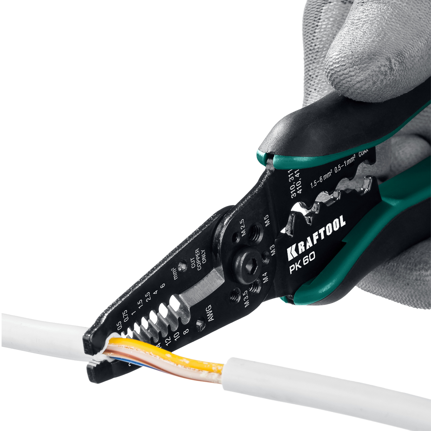 KRAFTOOL PK-60, 0.5 - 6 мм2, многофункциональный стриппер (22658) — фото 8