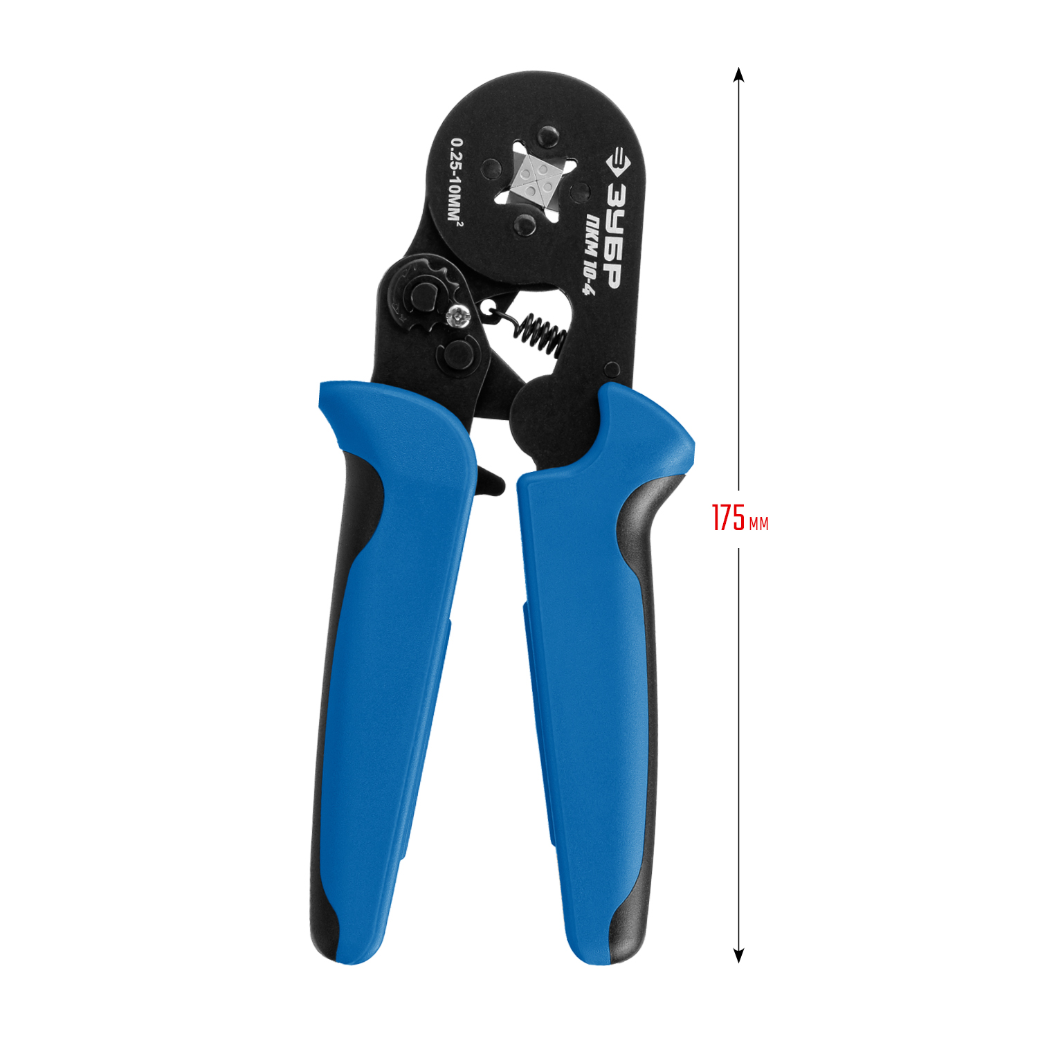 ЗУБР ПКМ-10-4, 0.25 - 10 мм2, с квадратным профилем, мультидиапазонные пресс-клещи, Профессионал (22695) — фото 8