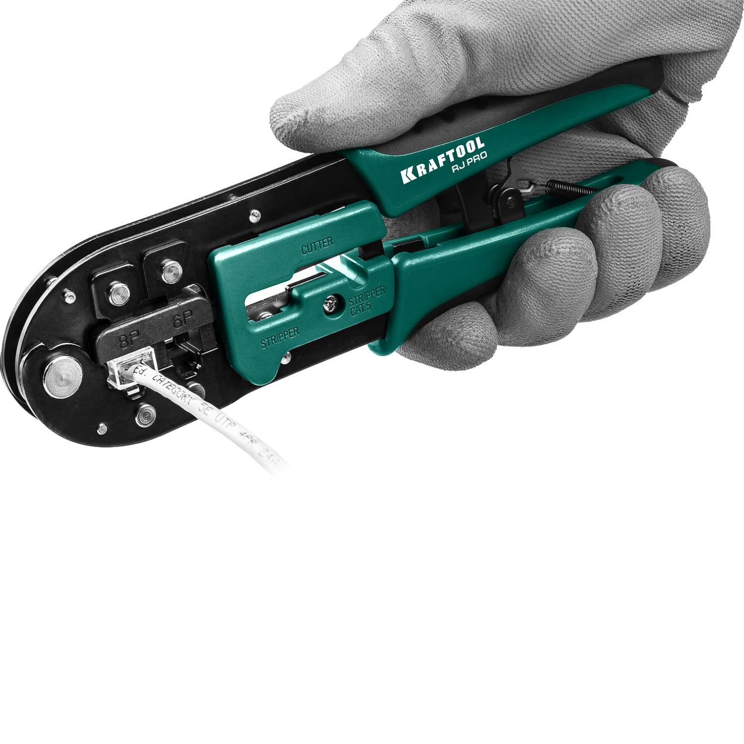 KRAFTOOL RJ-Pro, (RJ45, RJ11,RJ12), универсальный кримпер (22698) — фото 7