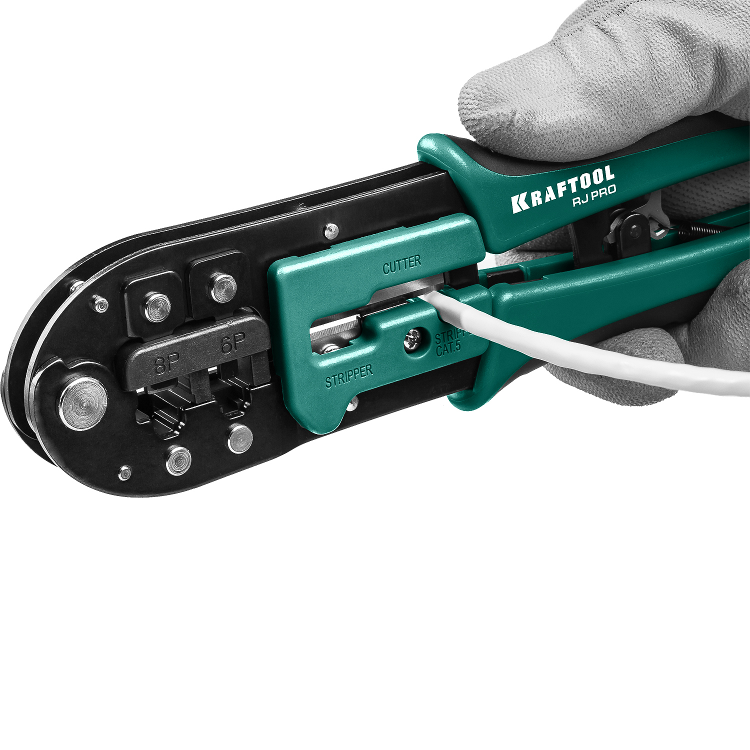 KRAFTOOL RJ-Pro, (RJ45, RJ11,RJ12), универсальный кримпер (22698) — фото 8
