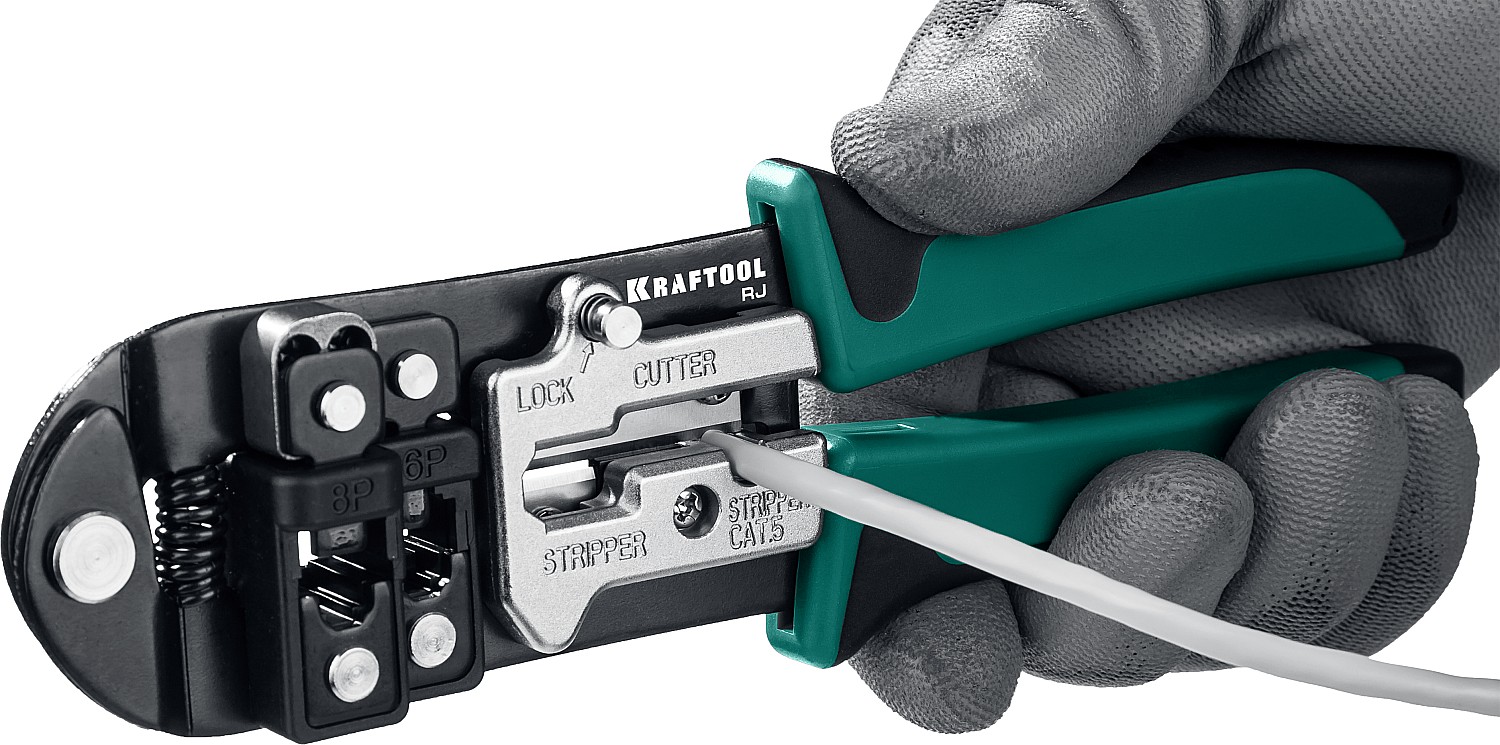 KRAFTOOL RJ, (RJ45, RJ11,RJ12), универсальный кримпер (22699) — фото 4