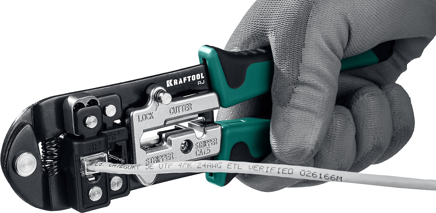 KRAFTOOL RJ, (RJ45, RJ11,RJ12), универсальный кримпер (22699) — фото 5