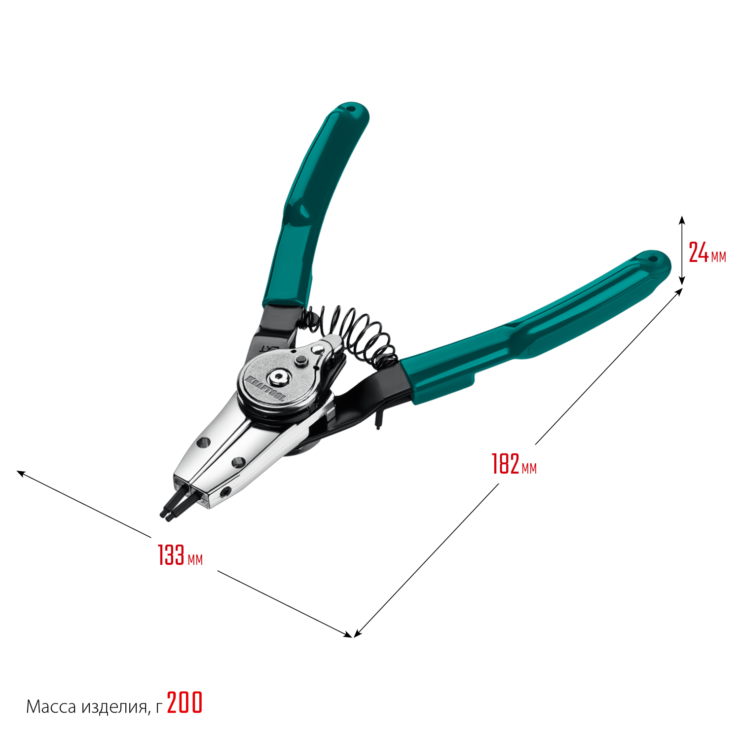 KRAFTOOL Universal 8-in-1, внешний/внутренний, съемник стопорных колец (22813) — фото 11