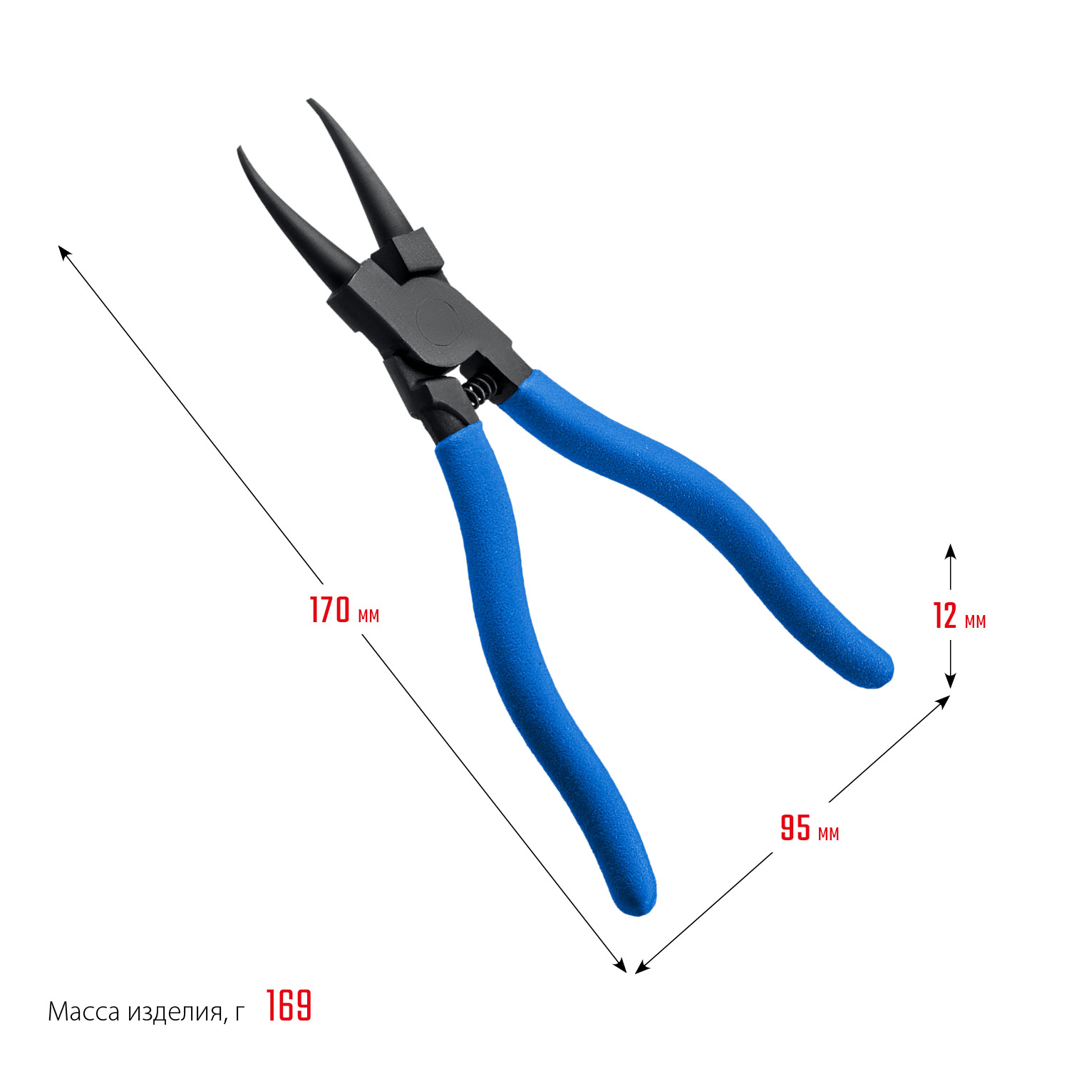 ЗУБР 180 мм, прямые губки, внутренний съемник стопорных колец, Профессионал (22821-1) — фото 6