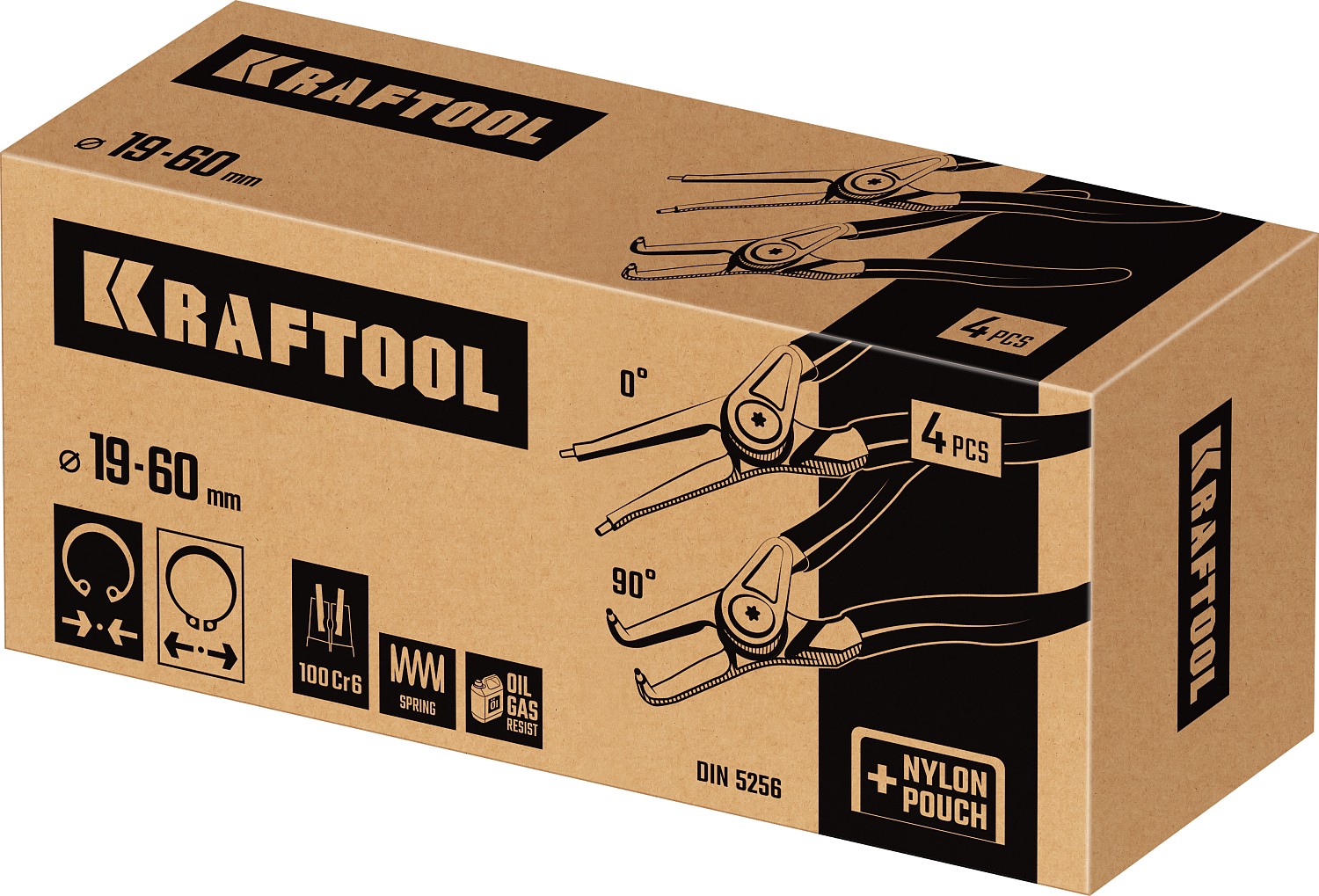 ЗУБР 4 шт, 180 мм, набор съемников стопорных колец, Профессионал (22826) — фото 7