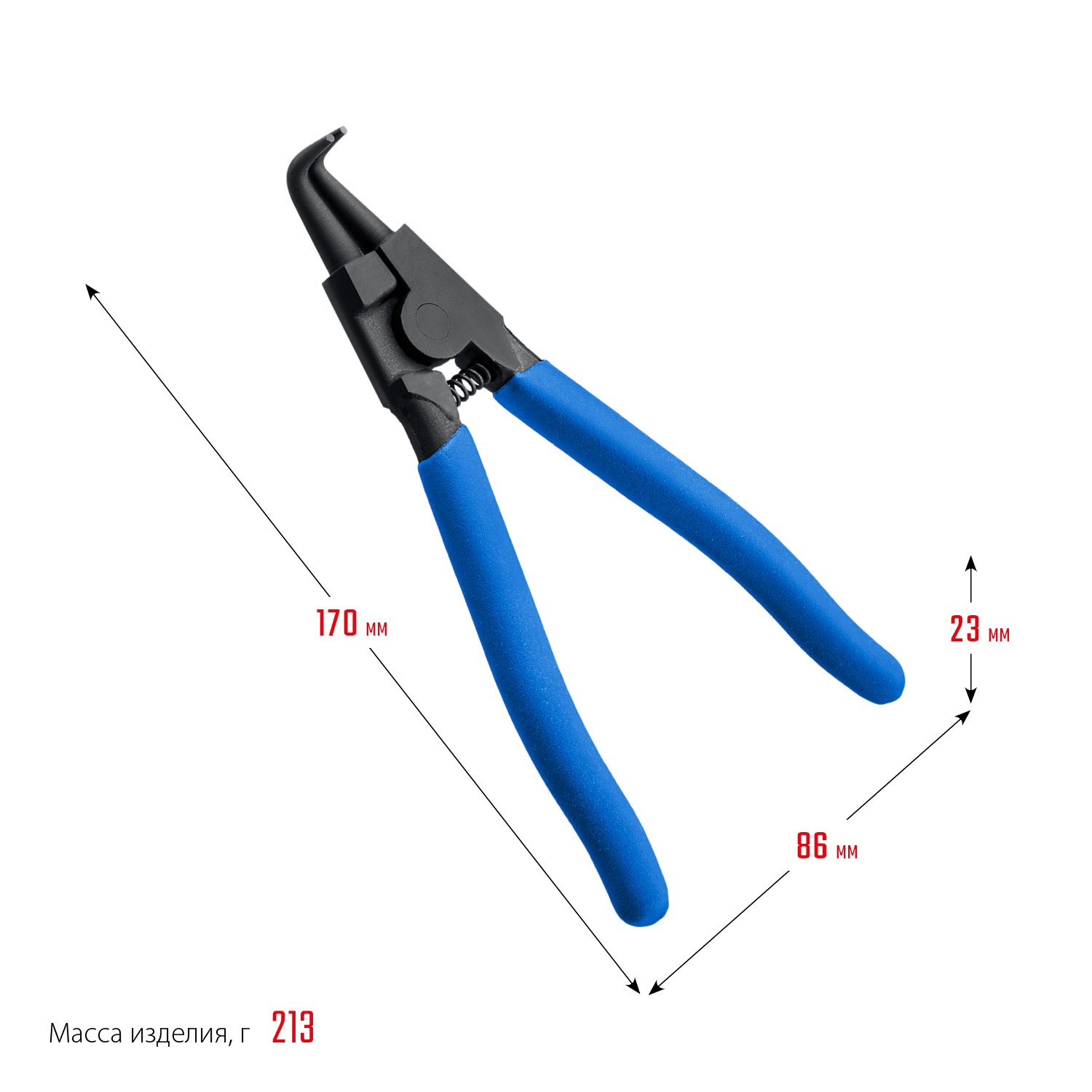 ЗУБР 4 шт, 180 мм, набор съемников стопорных колец, Профессионал (22826) — фото 10