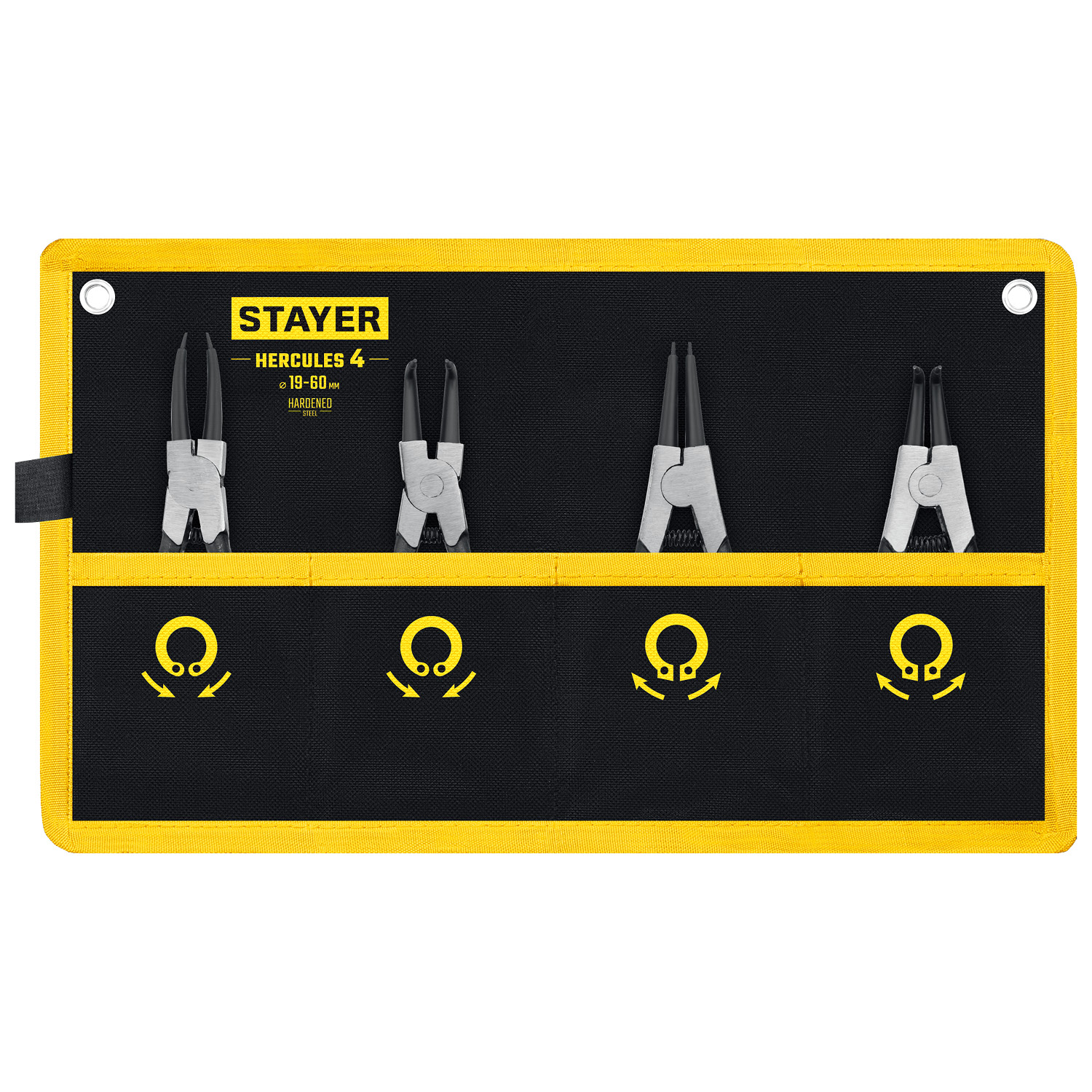 STAYER Hercules-4, 4 шт, 160 мм, набор съемников стопорных колец (22830-H4) — фото 8