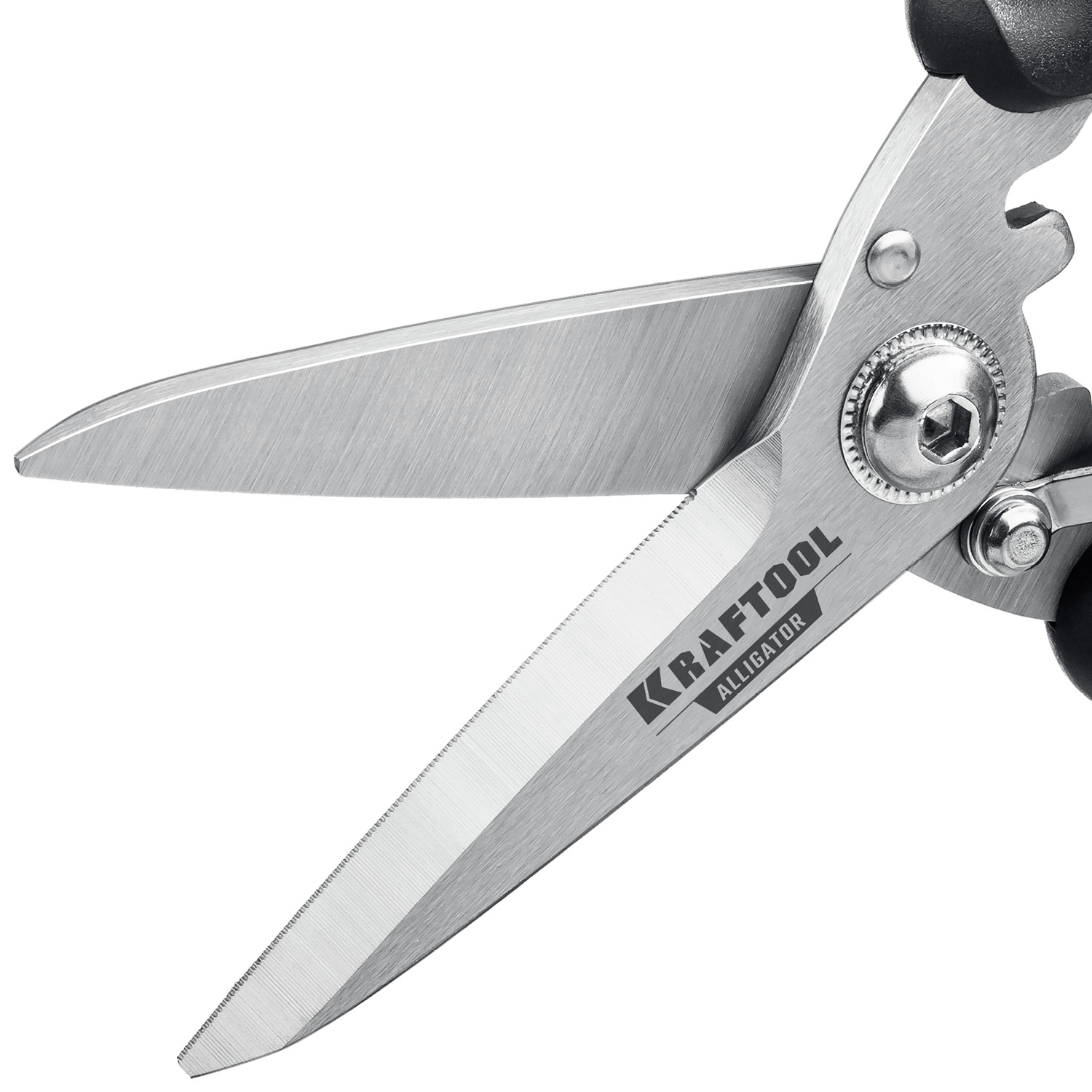 KRAFTOOL Alligator, 200 мм, многофункциональные прямые технические ножницы (23201) — фото 6