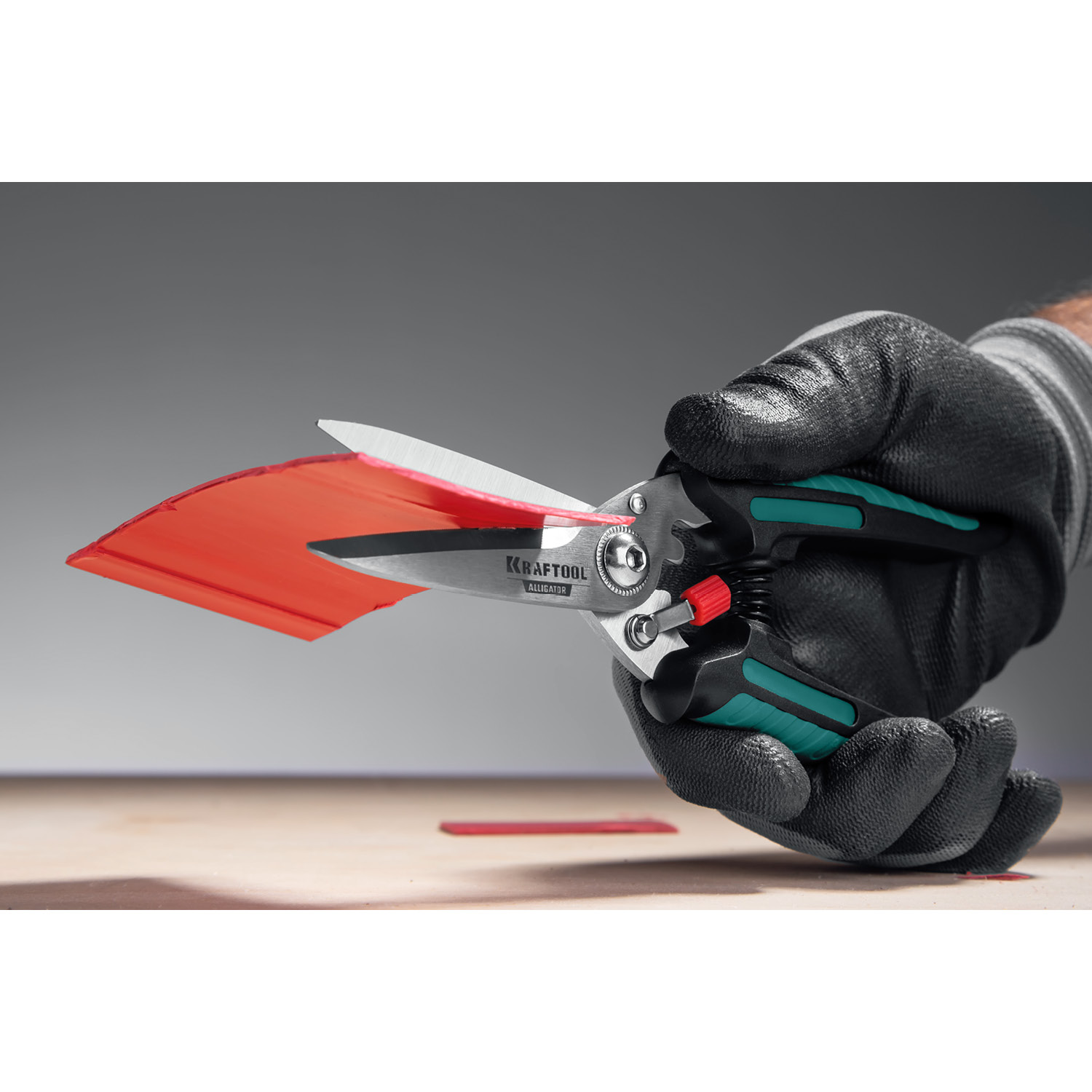 KRAFTOOL Alligator, 200 мм, многофункциональные прямые технические ножницы (23201) — фото 9