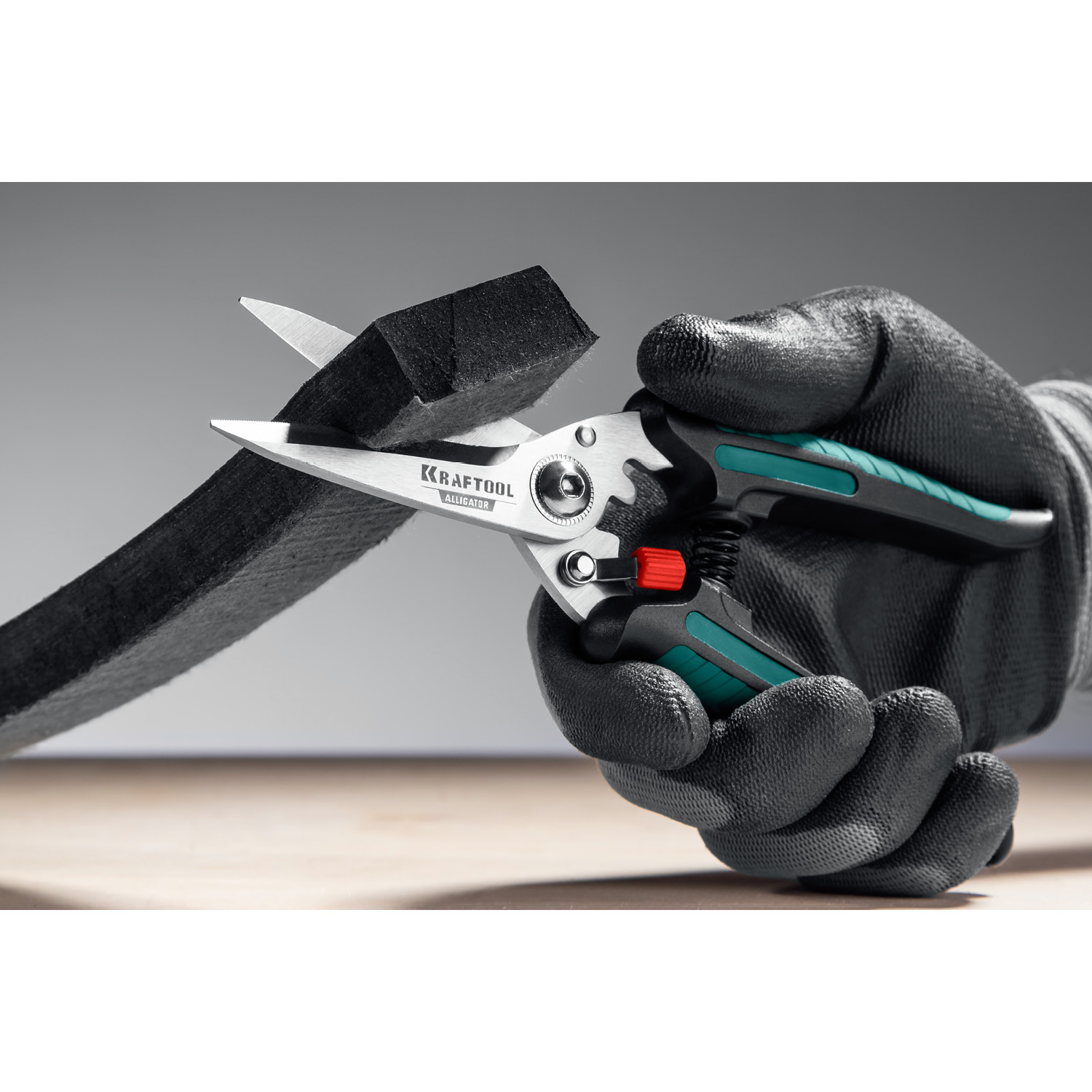 KRAFTOOL Alligator, 200 мм, многофункциональные прямые технические ножницы (23201) — фото 10