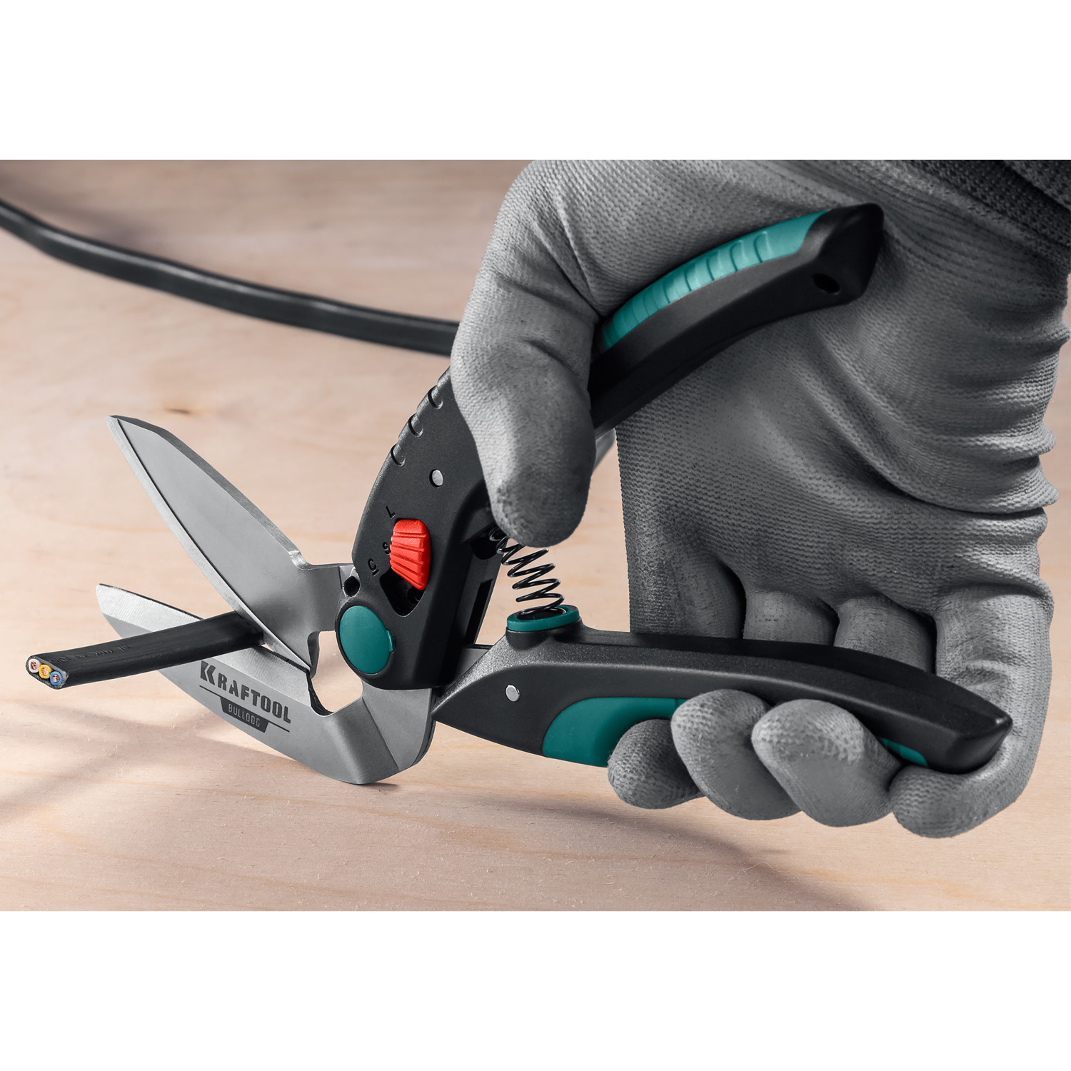 KRAFTOOL BULLDOG, 250 мм, многофункциональные прямые технические ножницы (23203) — фото 15