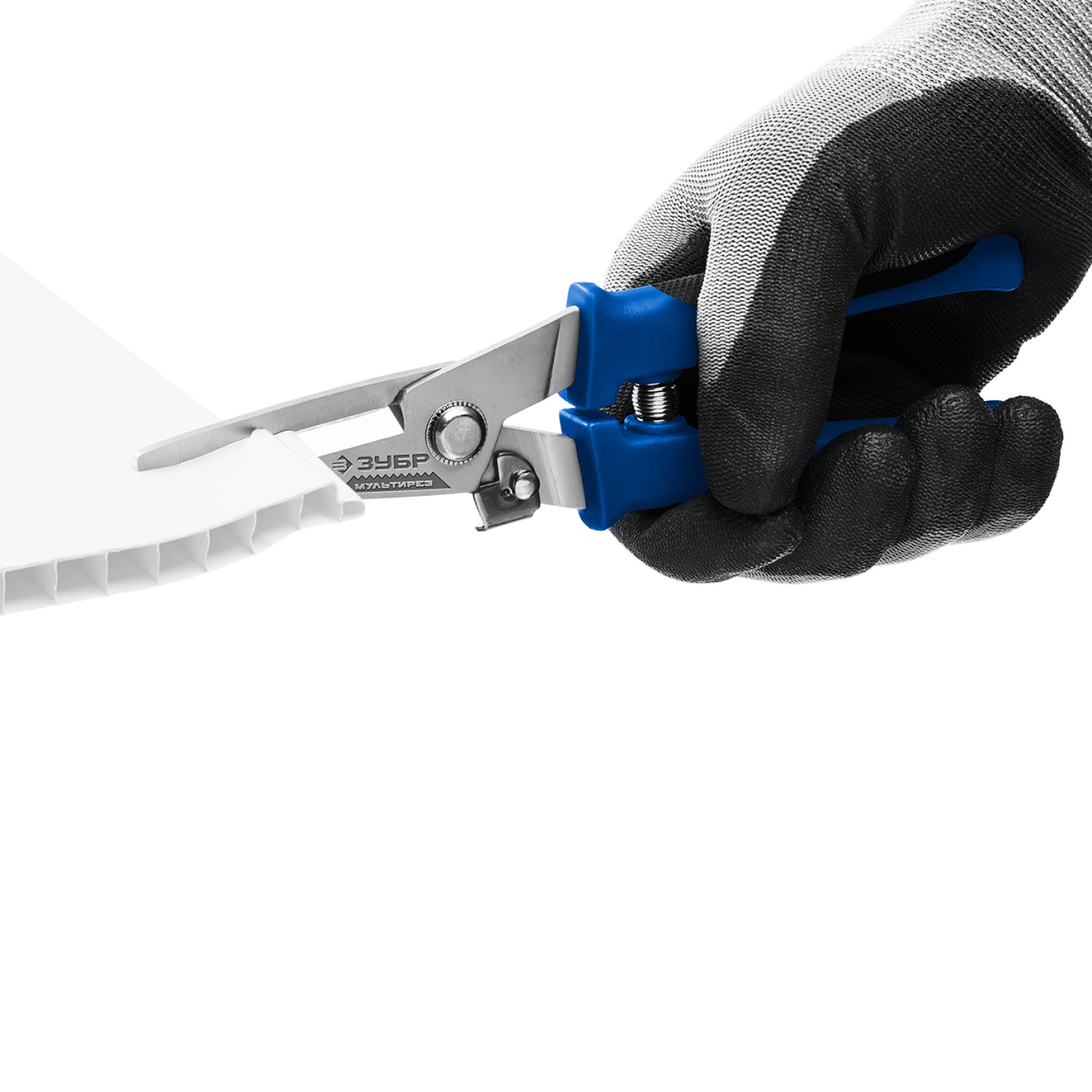 ЗУБР МУЛЬТИРЕЗ, 200 мм, универсальные технические ножницы, Профессионал (23215) — фото 11
